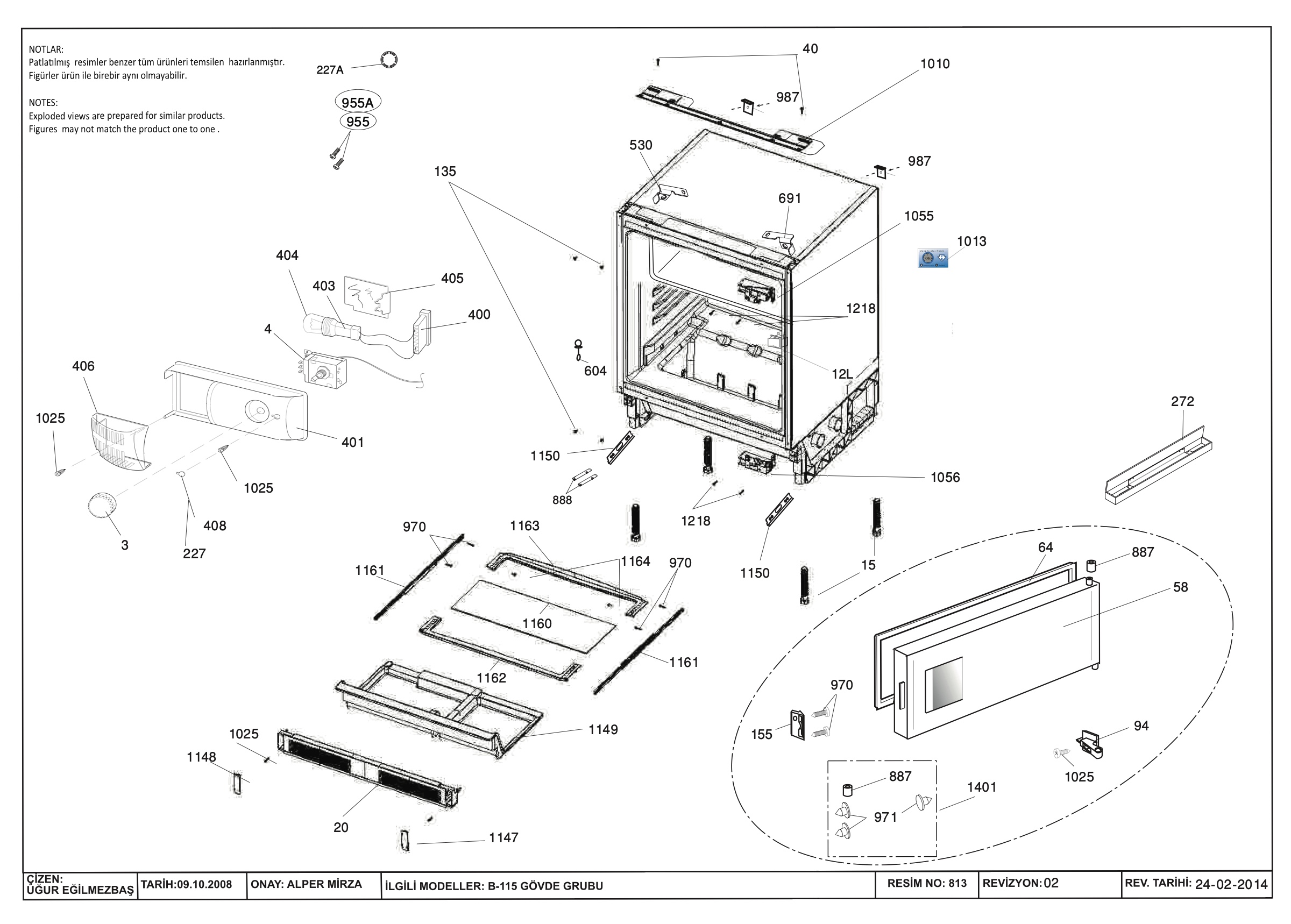 Lamona Fridge & Freezer HJA6132 (7248846419) Spares