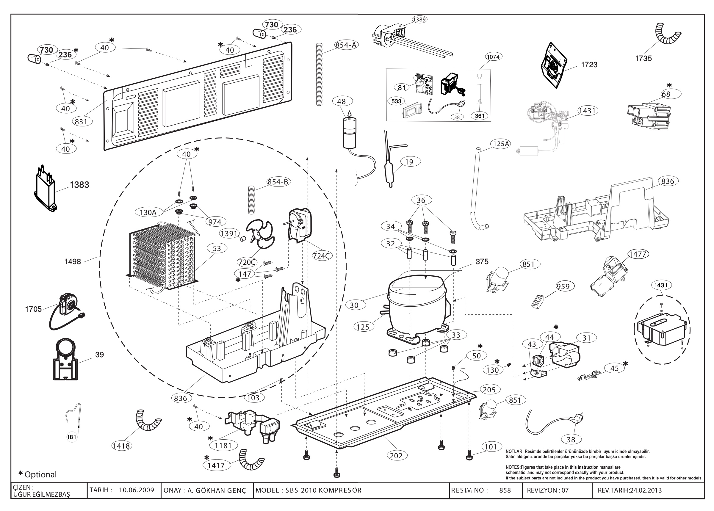 COMPRESSOR ASSY. ( SBS B-2010)