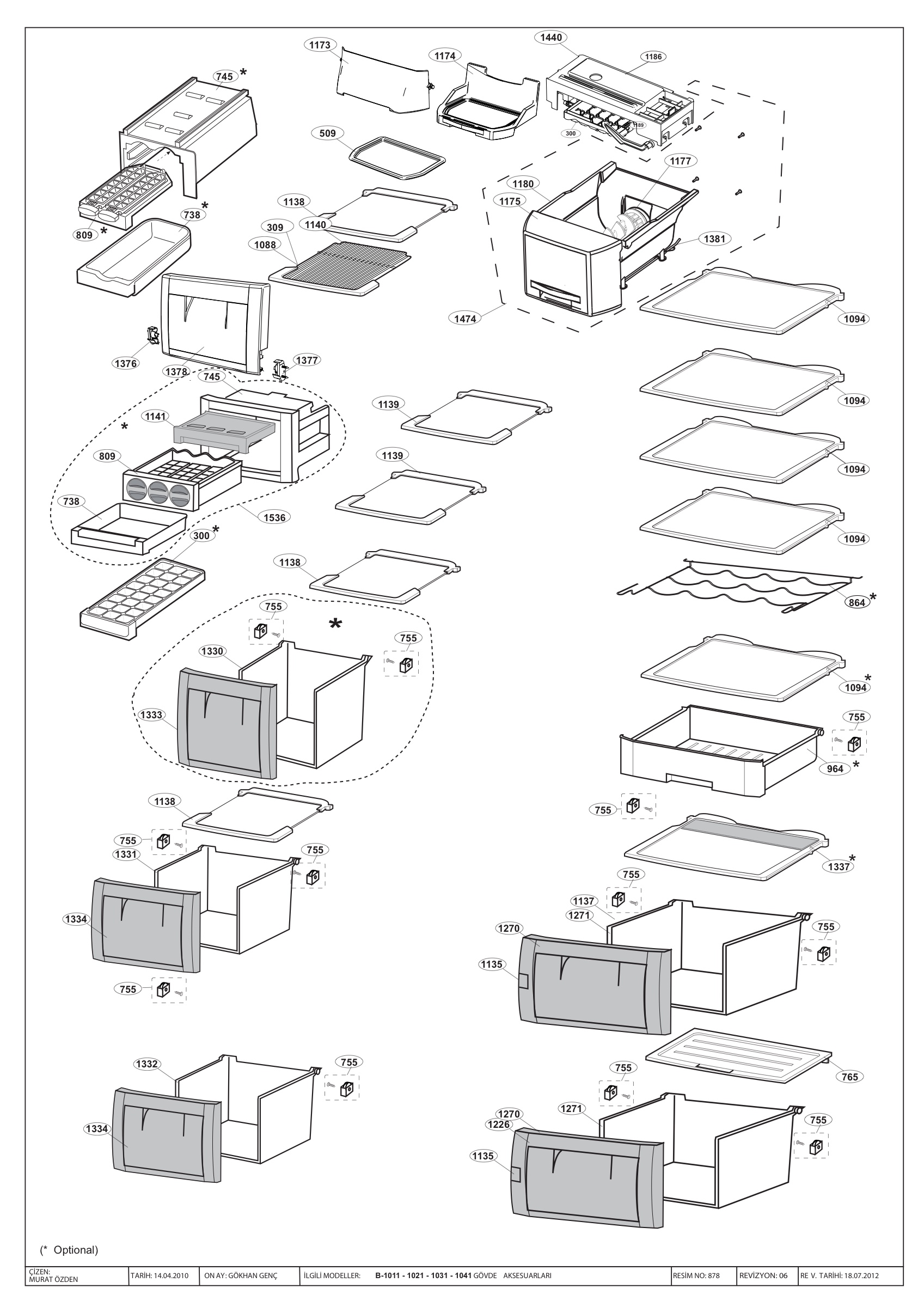 CABINET ACCESSORIES ASSEMBLY ( YSBS V1/ V2/ V3/ V4 )