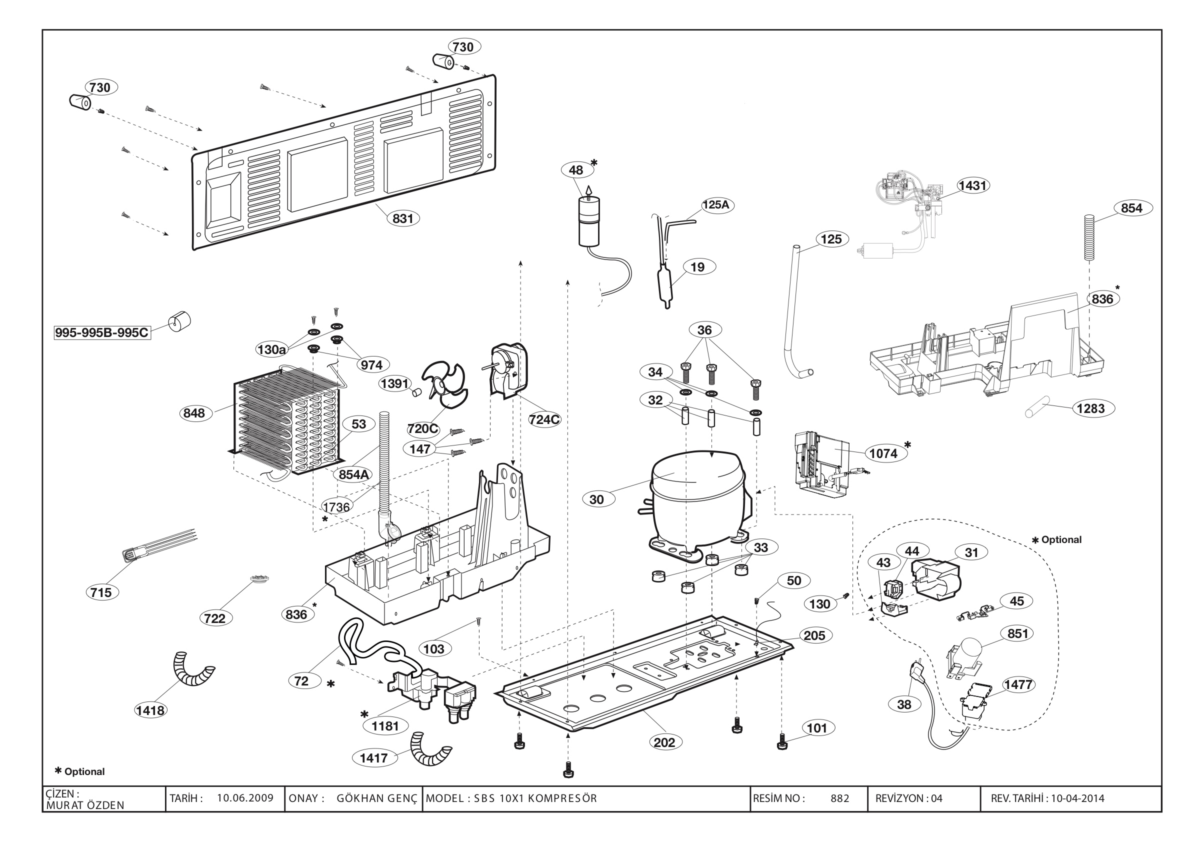 Lamona Fridge & Freezer HJA6110 (7245546481) Spares