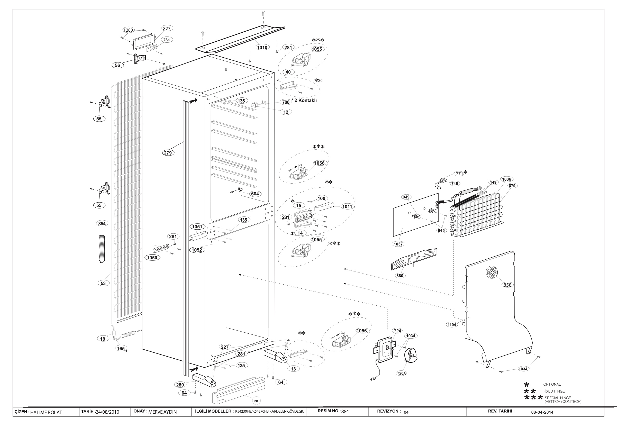 CABINET ASSEMBLY (B-773 BI)