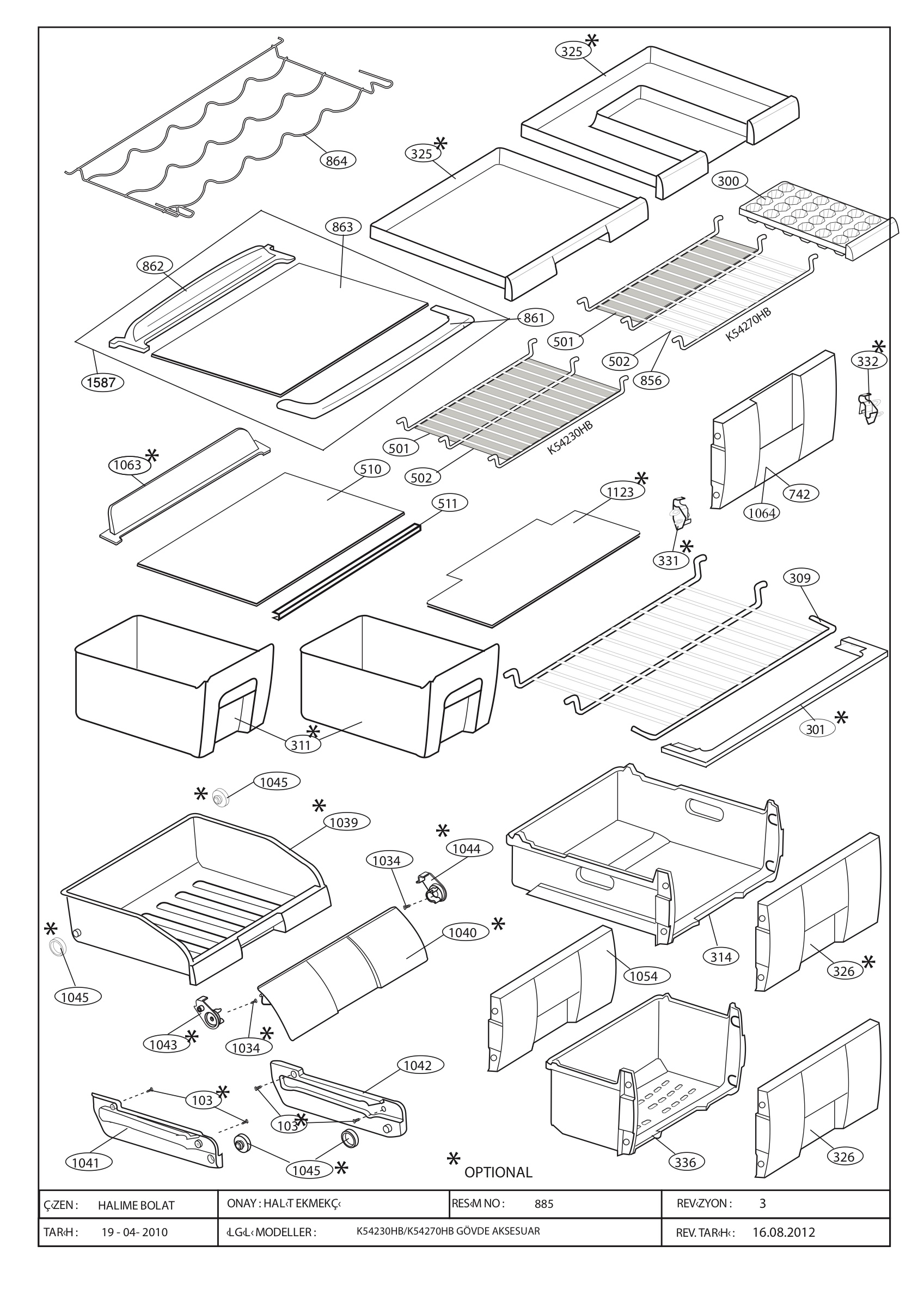 Lamona Fridge & Freezer HJA6855 (7244646418) Spares