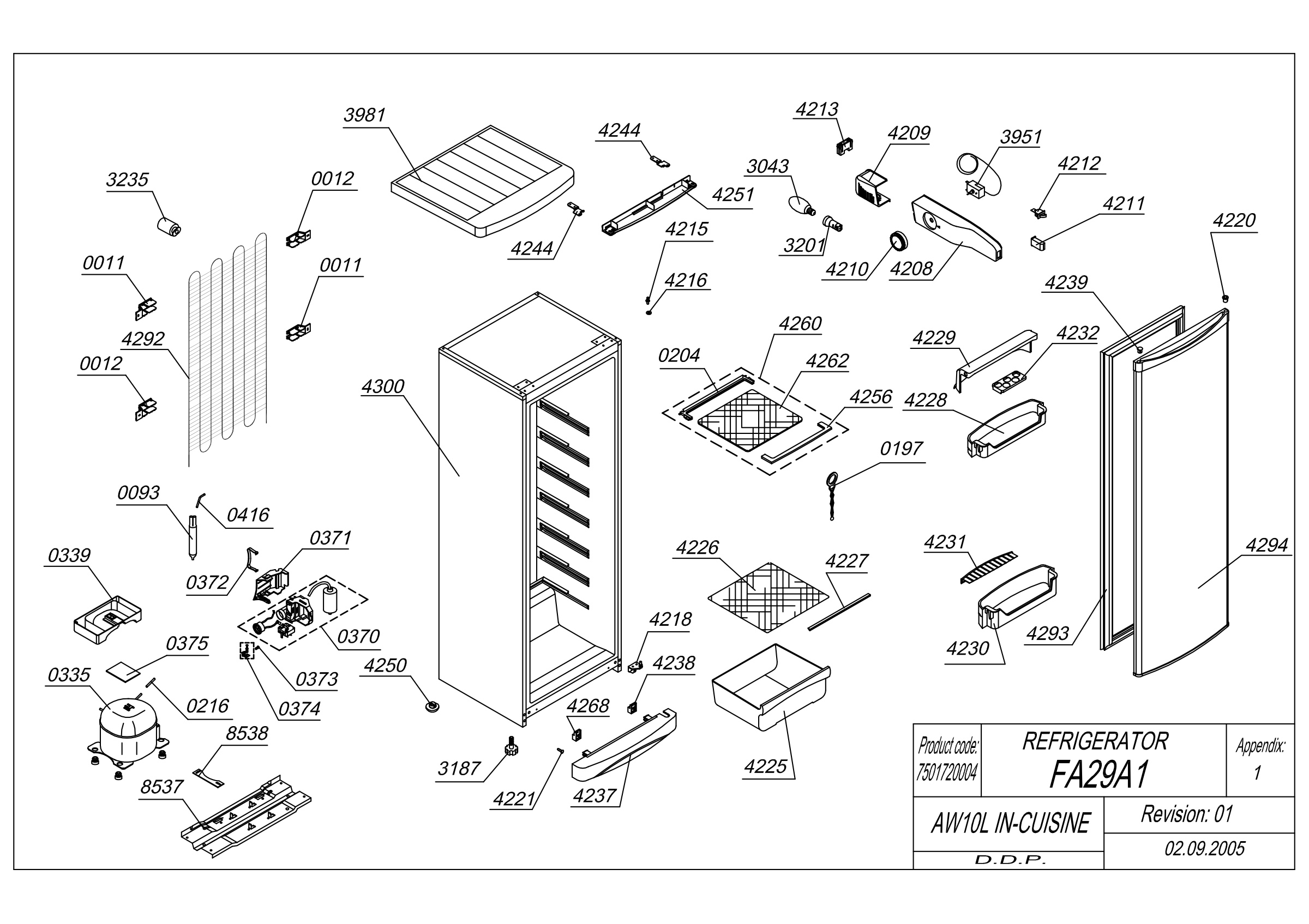 EXPLODED VIEW AW10L IN-CUISINE