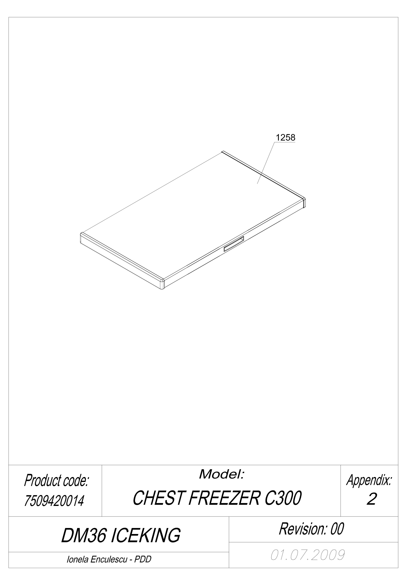 EXPLODED VIEW DOOR DM36 ICEKING