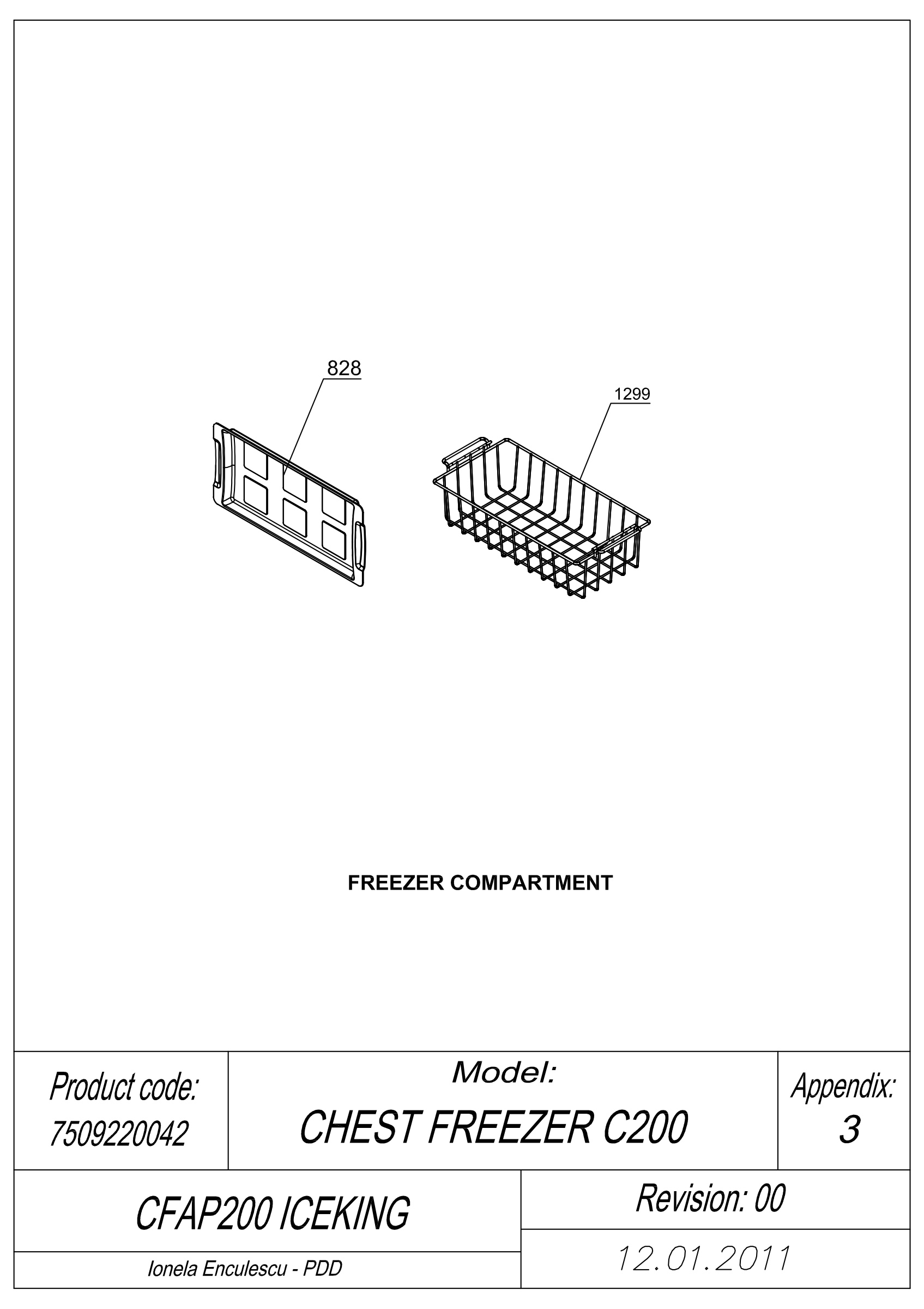 EXPLODED VIEW BASKET CFAP200 ICEKING _UK