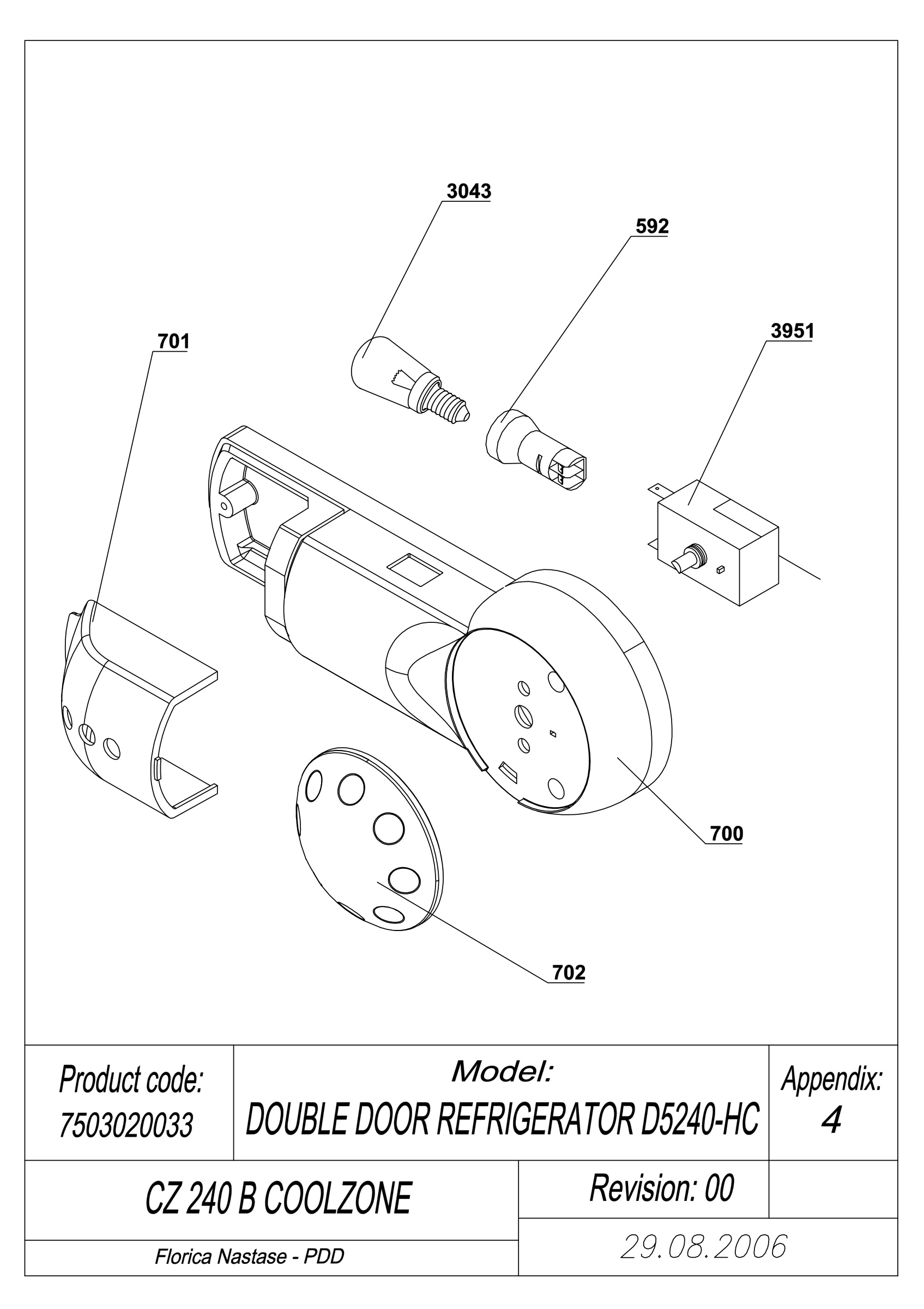 EXPLODED VIEW LAMP COOLZONE CZ240B
