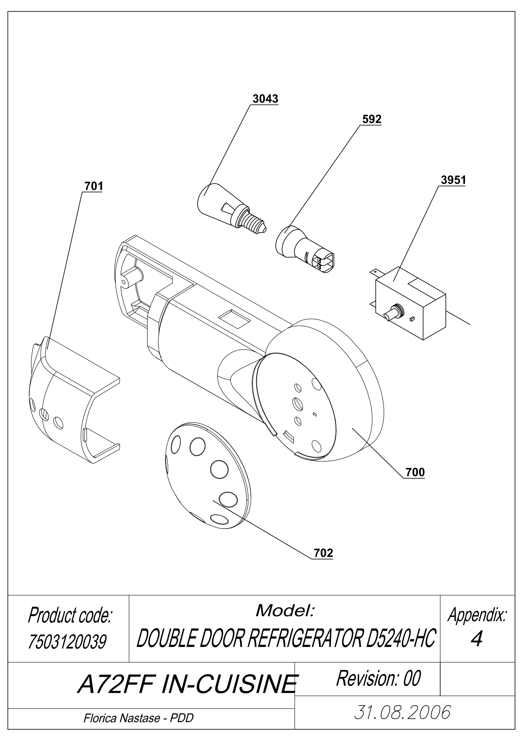 EXPLODED VIEW LAMPA IN-CUISINE A72FF