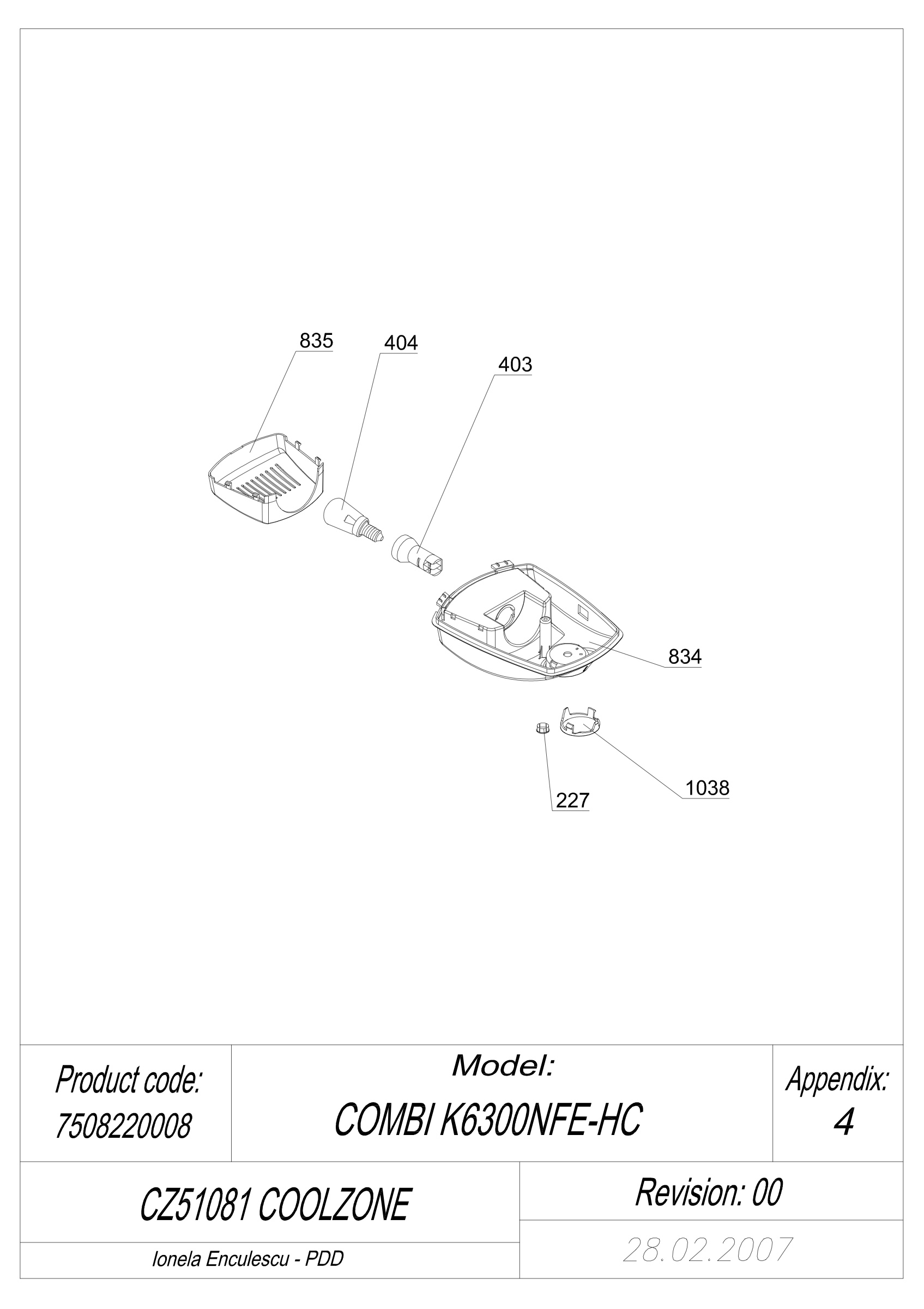 EXPLODED VIEW LAMP CZ51081 COOLZONE