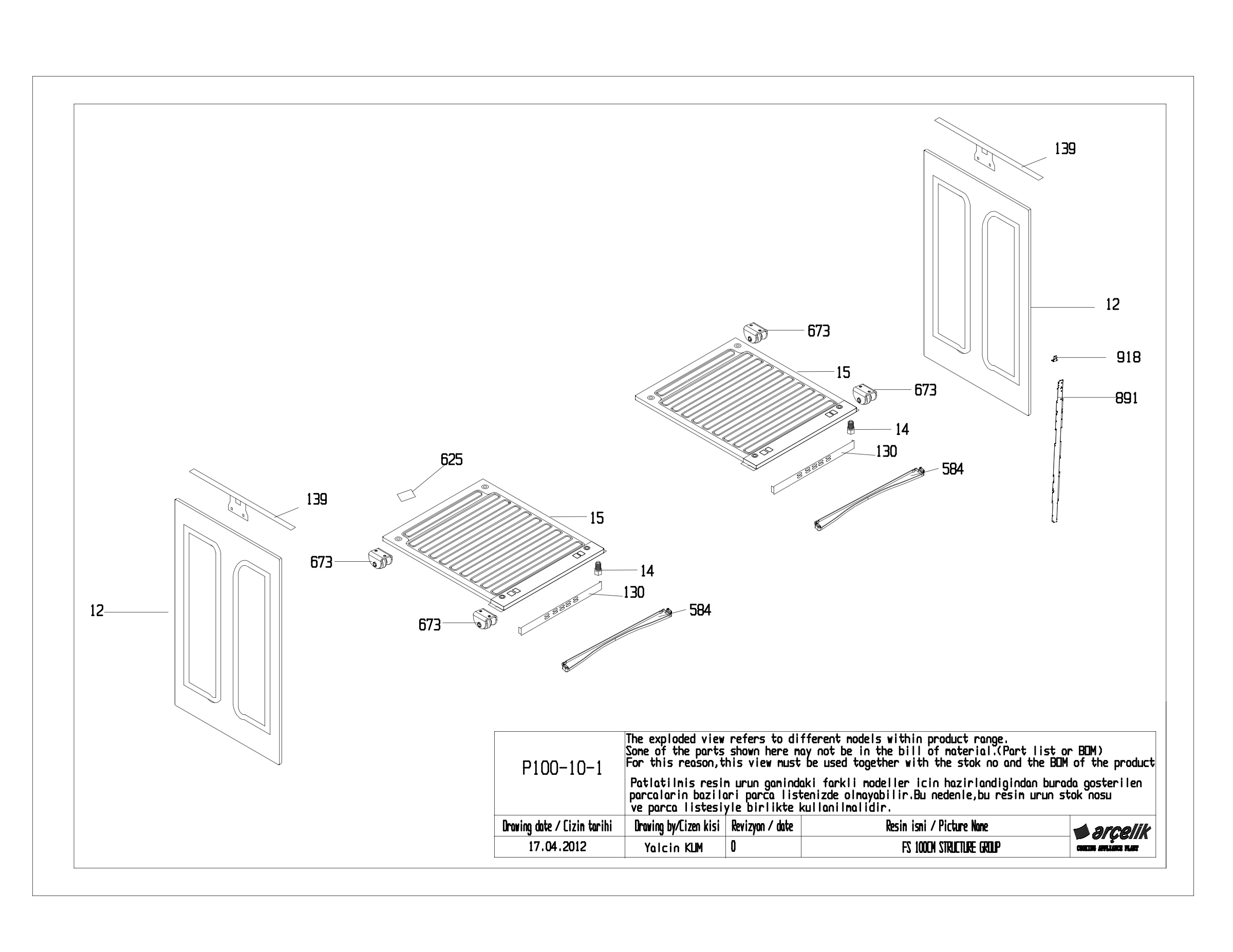 FS 100CM STRUCTURE GR EXPLODED VIEW