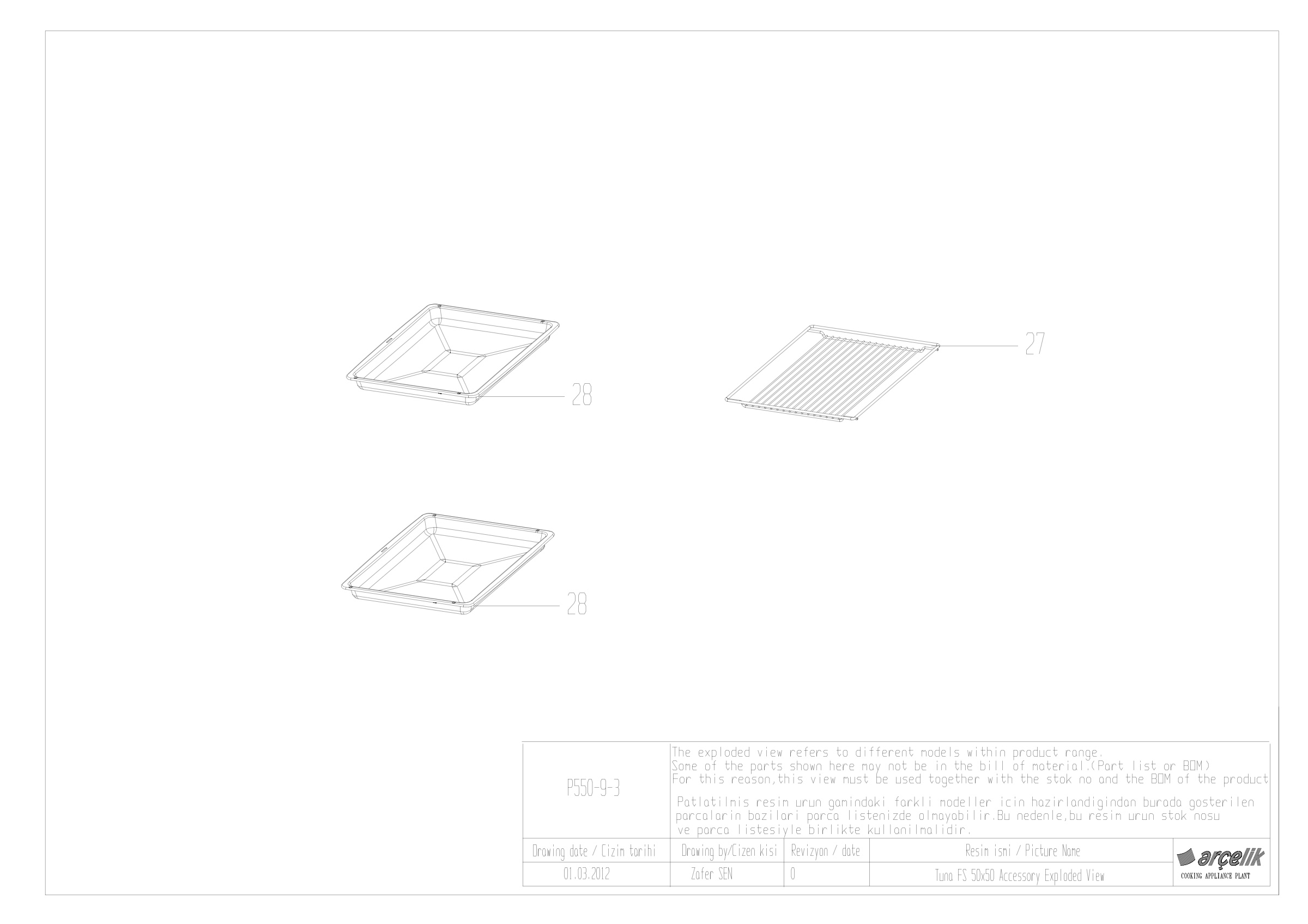 TUNA FS 50X50 ACCESSORY GR EXPLODED VIEW