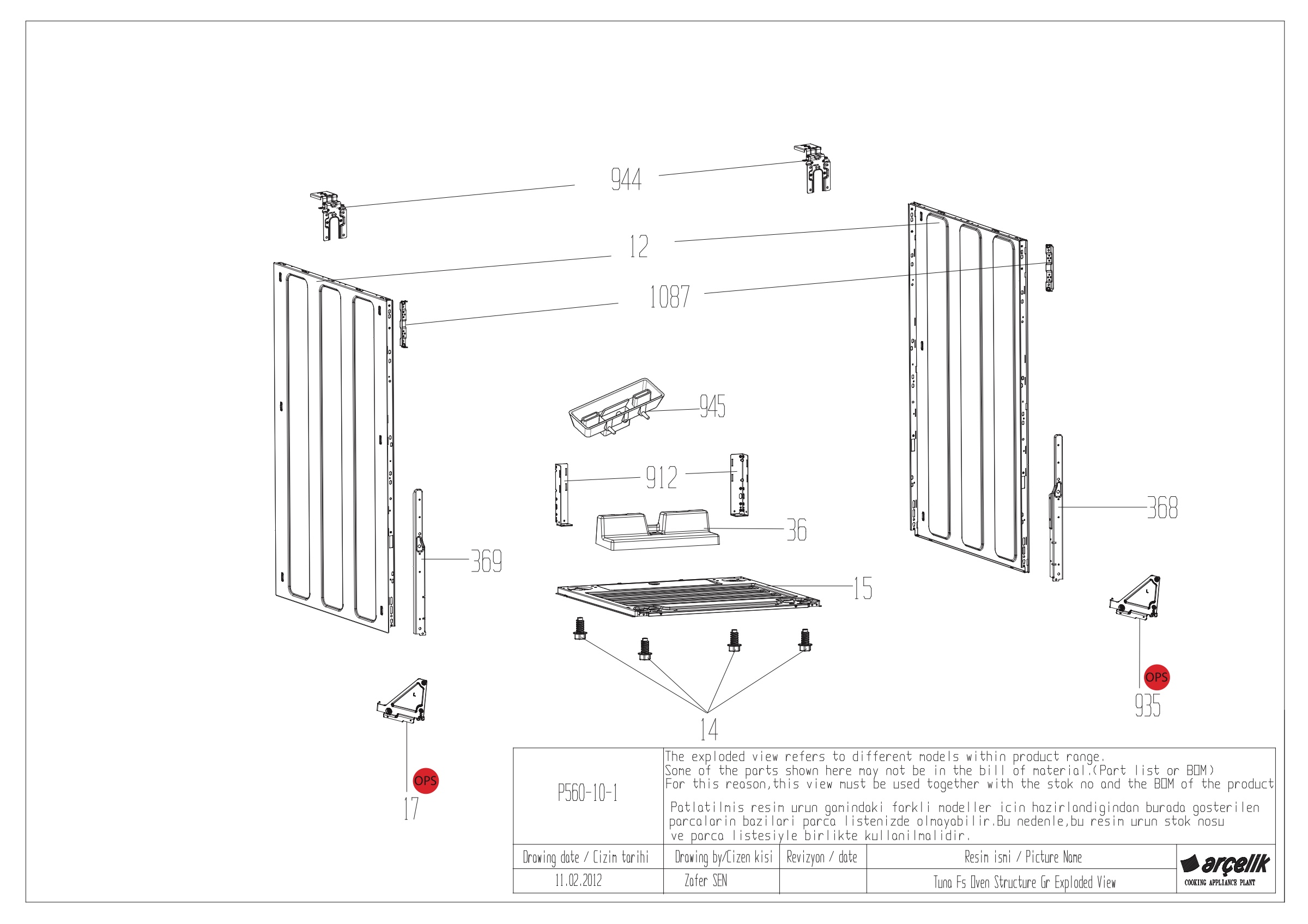 TUNA FS STRUCTURE GR EXPLODED VIEW