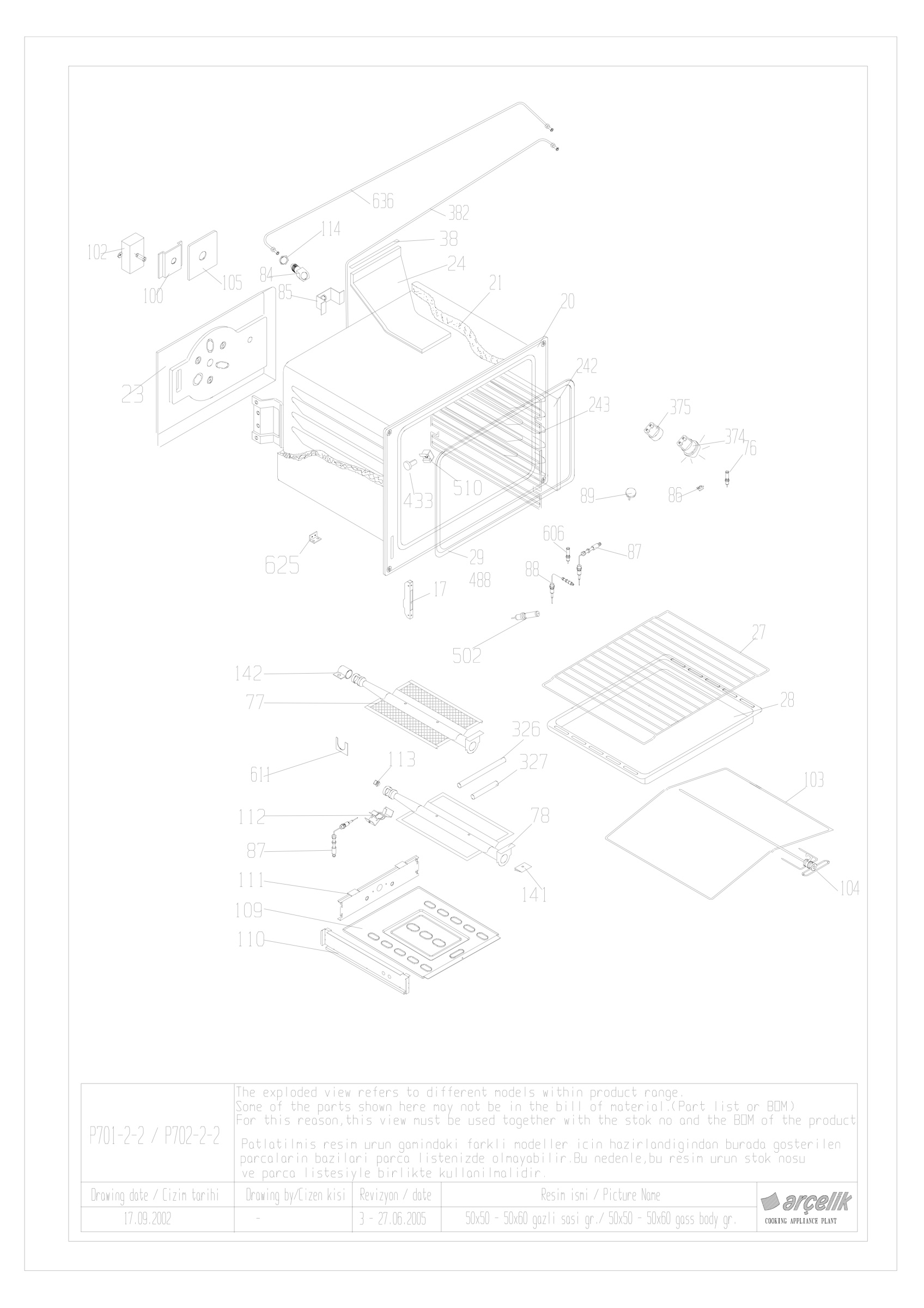 OVEN BODY GROUP