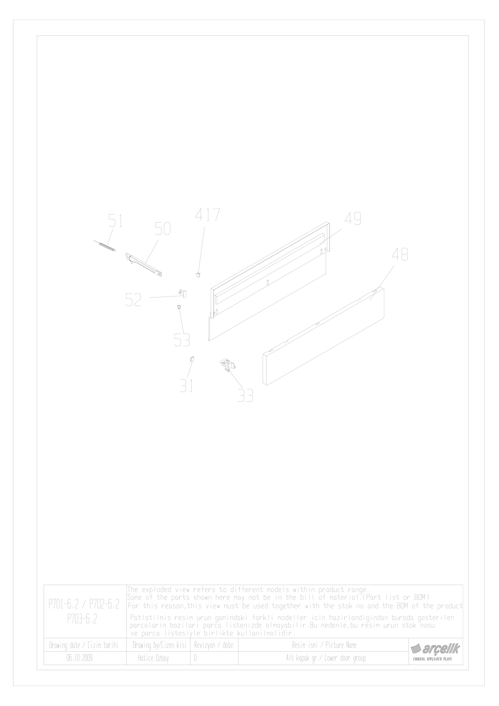 FS 50X60 LOWER DOOR GROUP