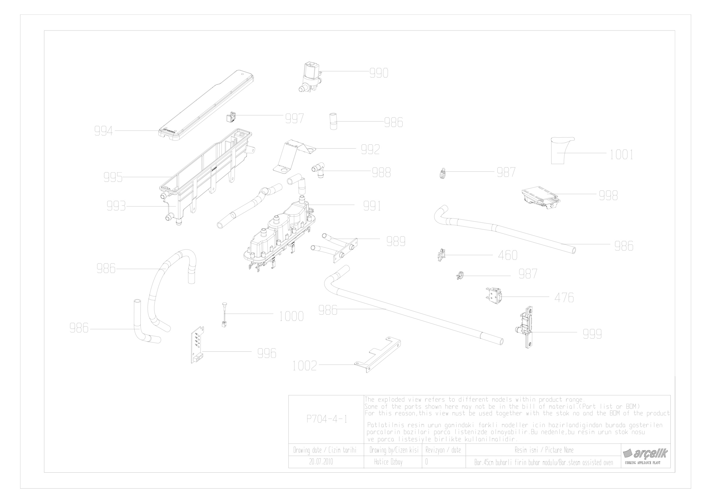 Steam assisted oven steam modul