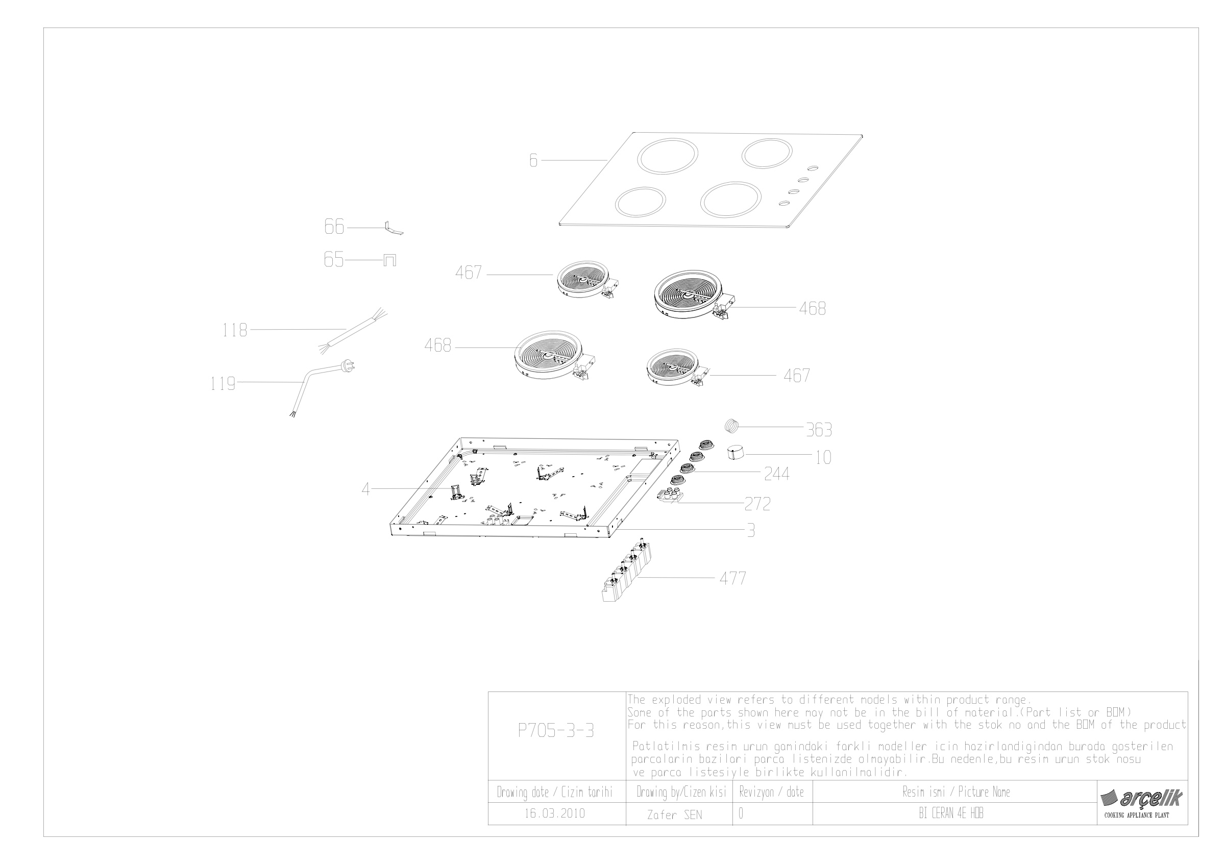 BARBAROS SET PRODUCT BI HOB GR EXPLODED VIEW