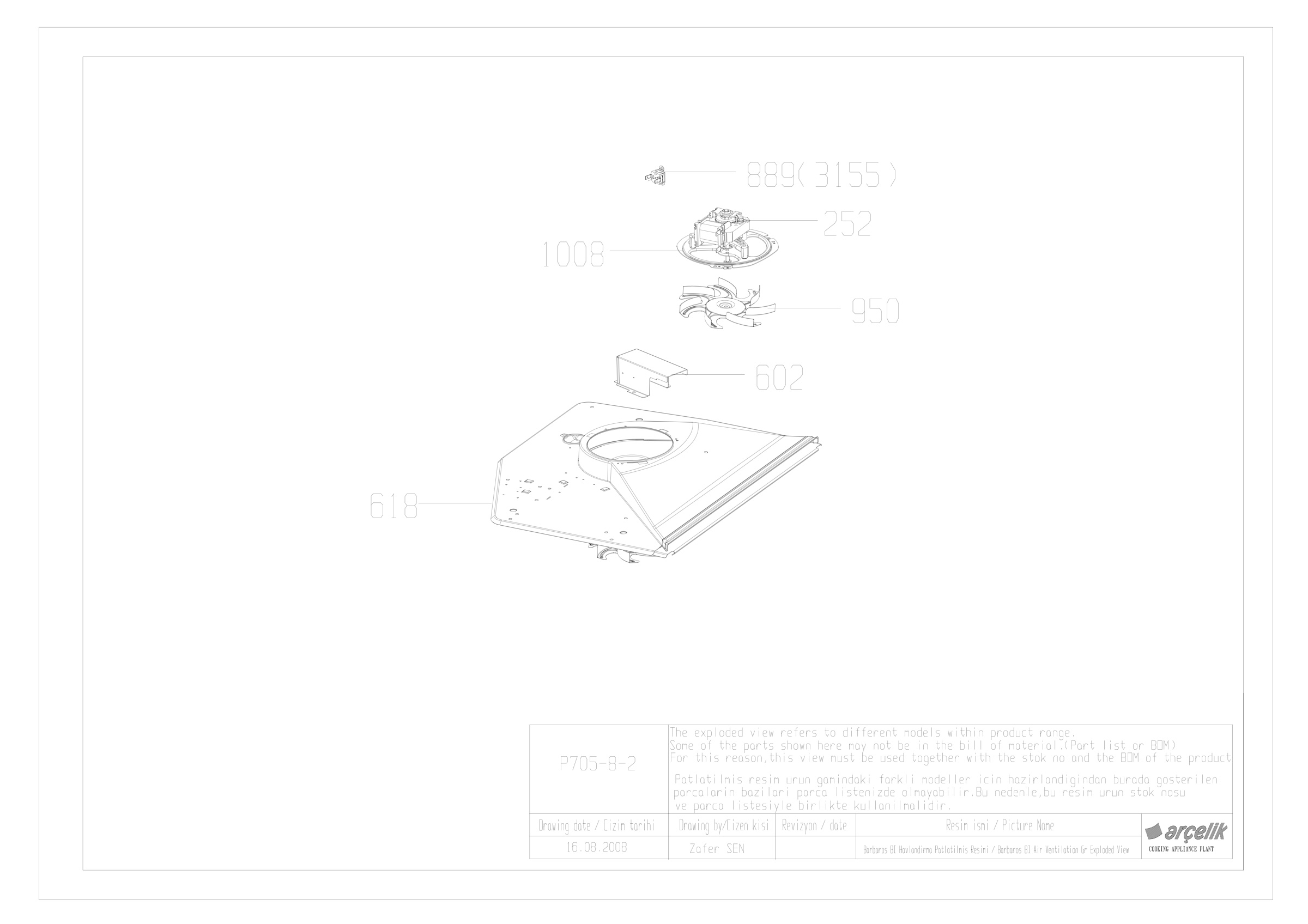 BARBAROS BI AIR VENTILATION GR EXPLODED VIEW