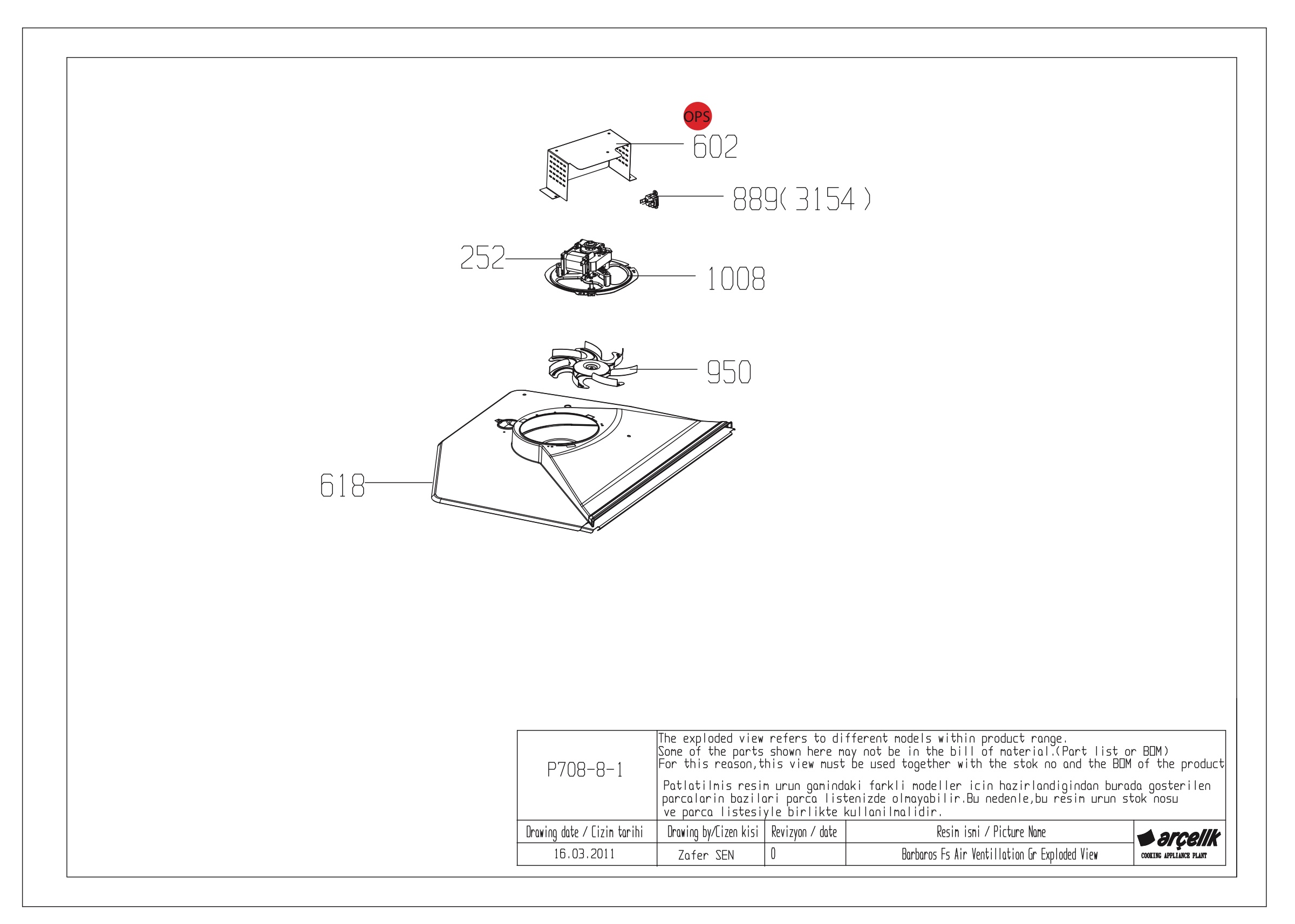 BARBAROS FS DOUBLE AIR VENTILLATION GR EXPLODED VIEW
