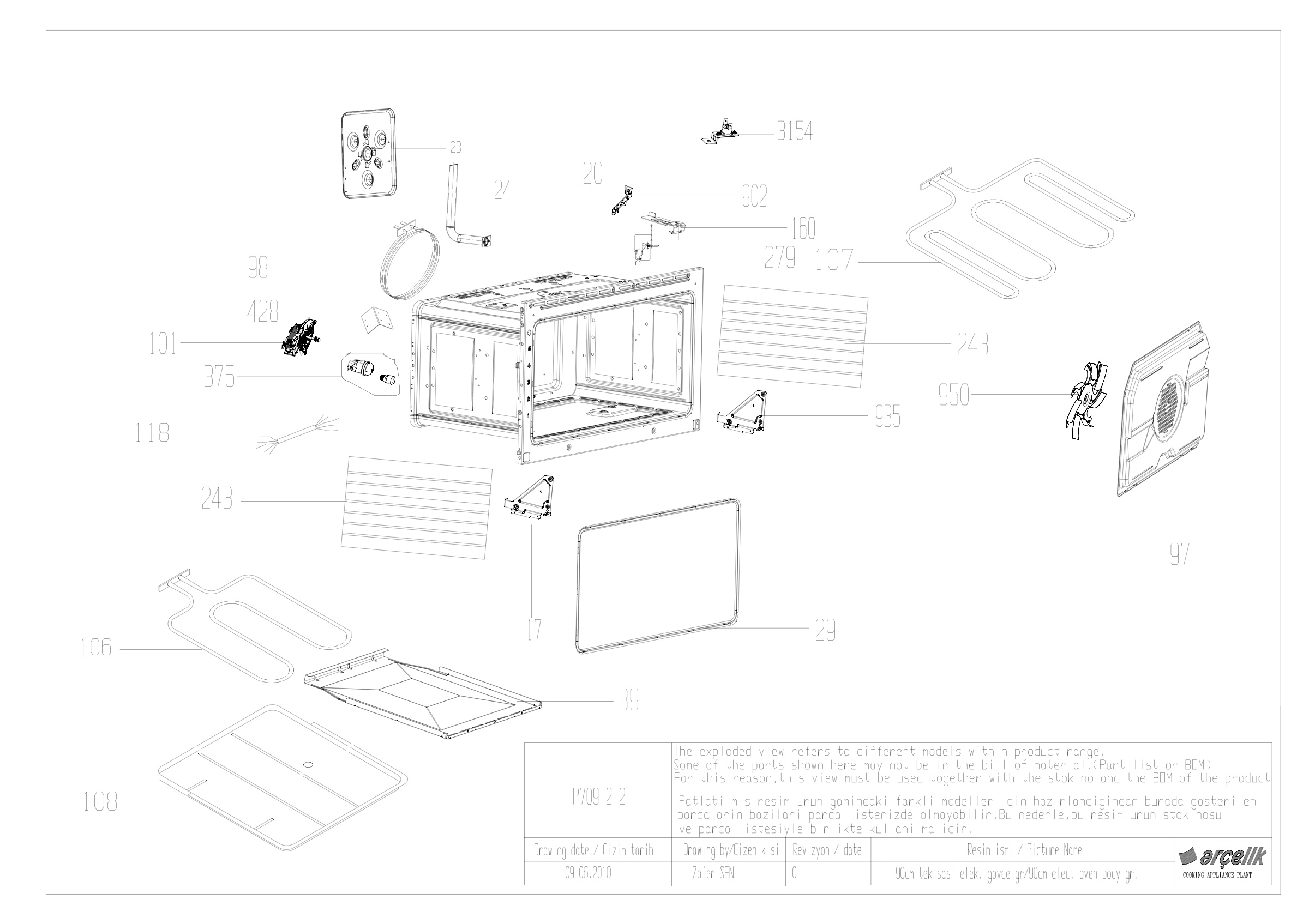 Beko Cooker & Hob GF17300GXNS (7757589608) Spares