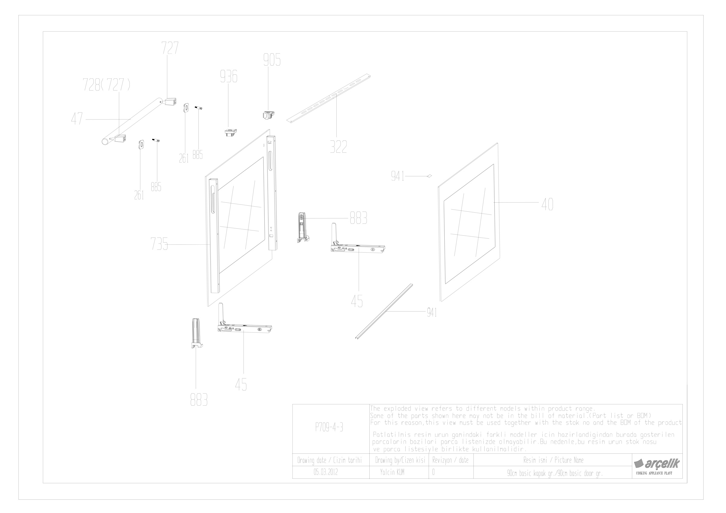 90CM BASIC DOOR GR