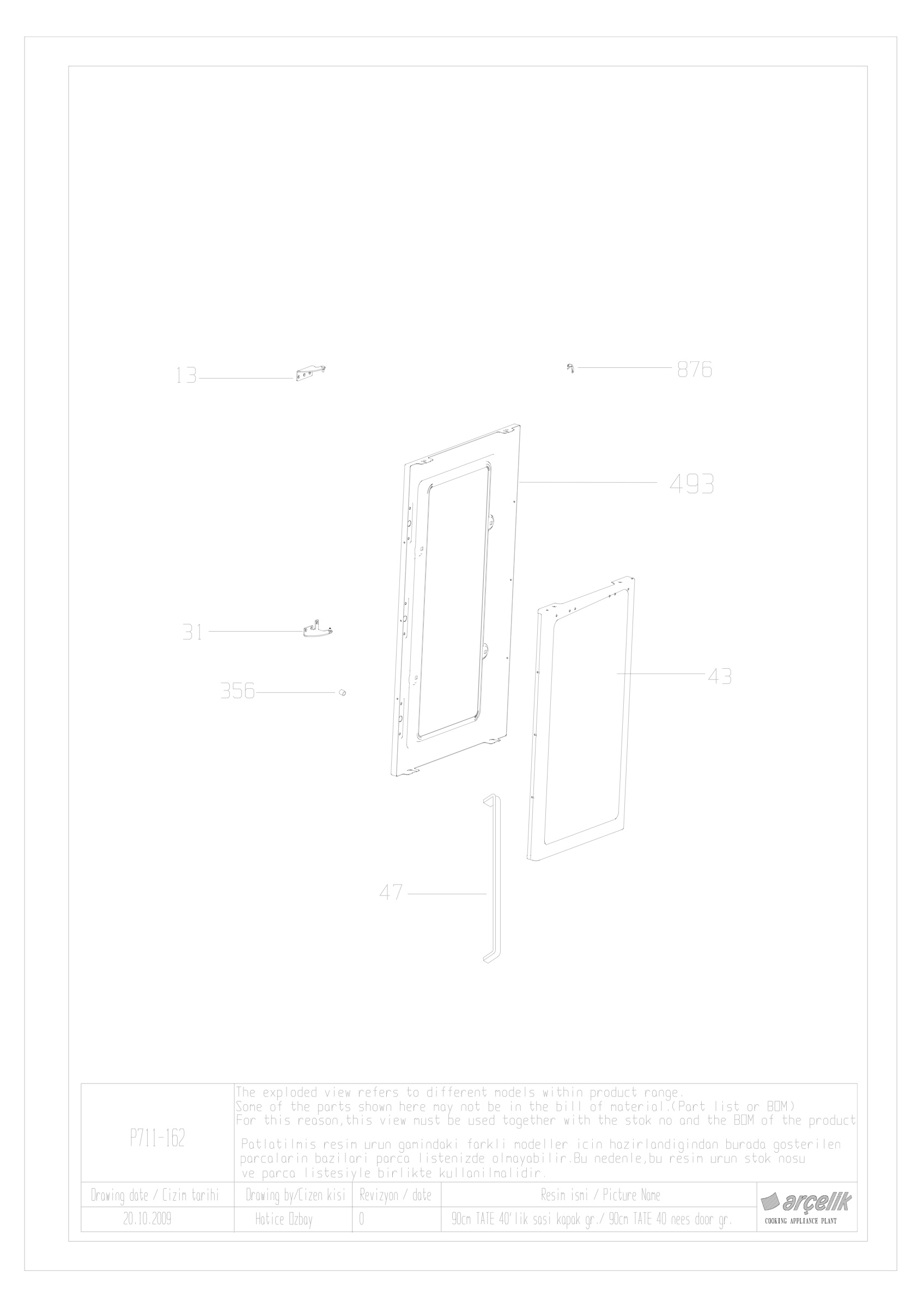 90cm TATE 40 nees door gr.