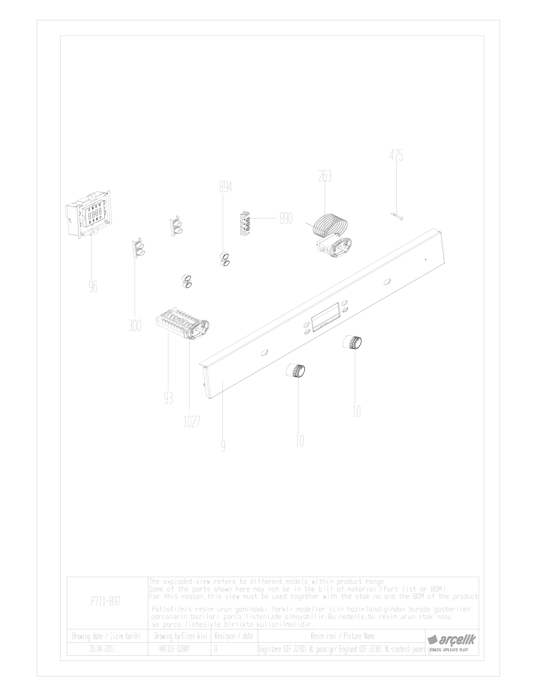 OIM 25500 XL PANEL GR