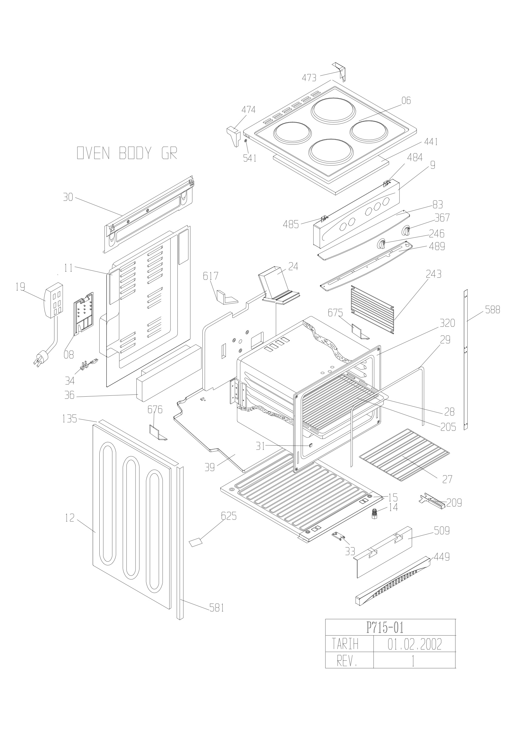 OVEN BODY GROUP