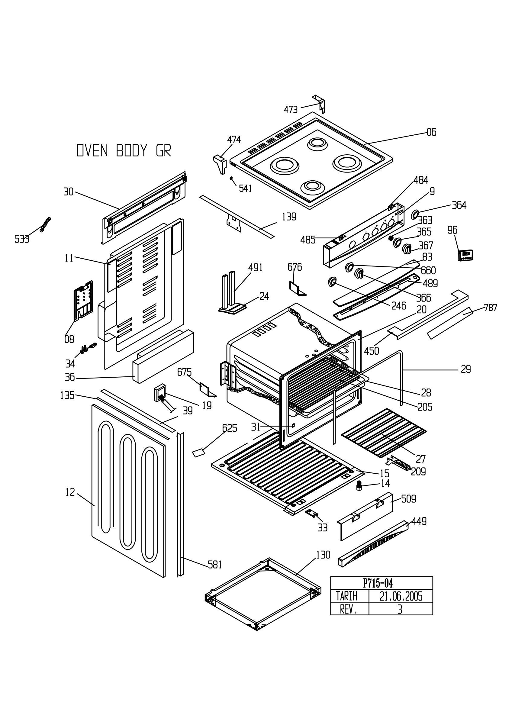 OVEN BODY GROUP