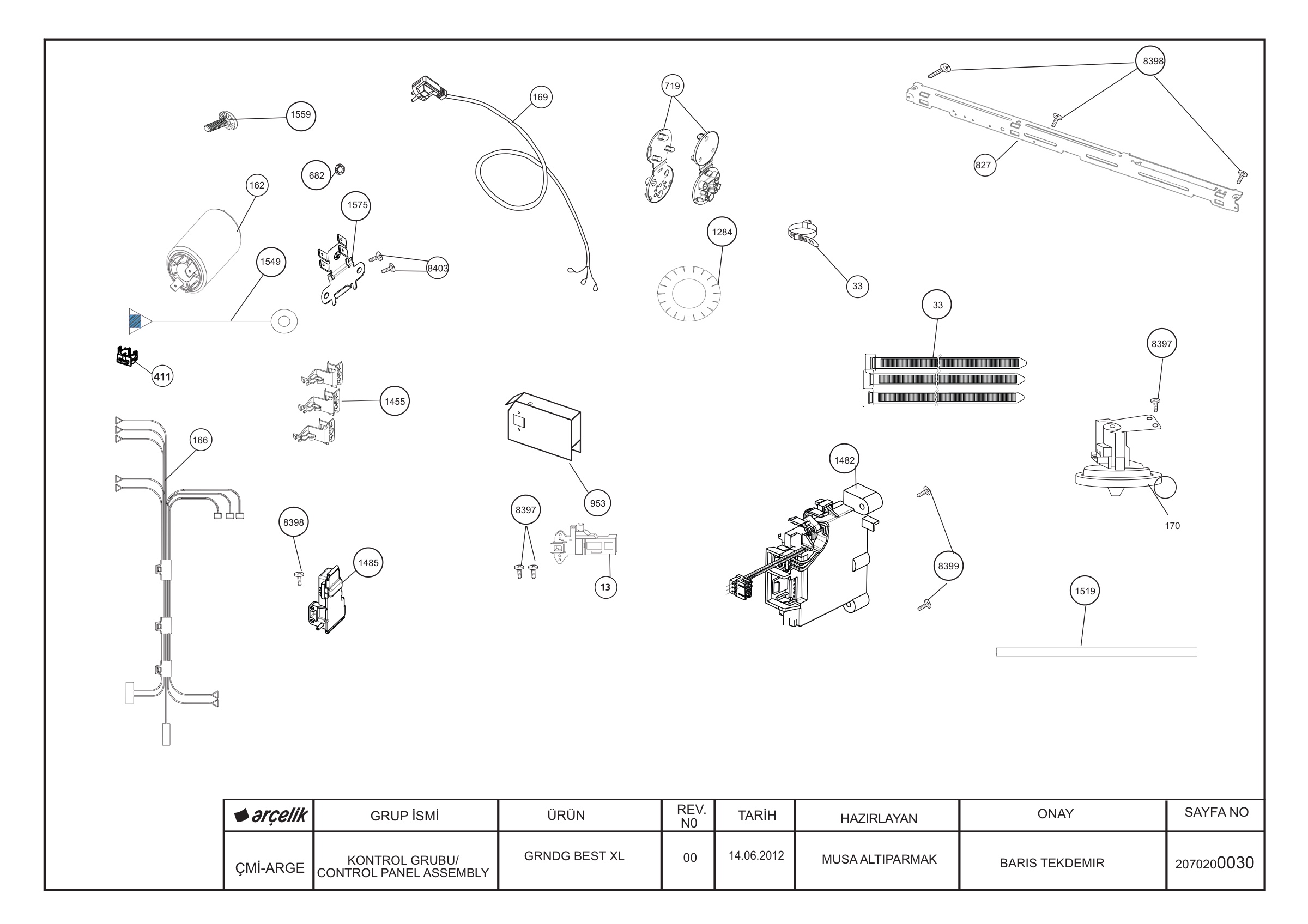CONTROL PANEL ASSEMBLY GRUNDIG BEST_REV00