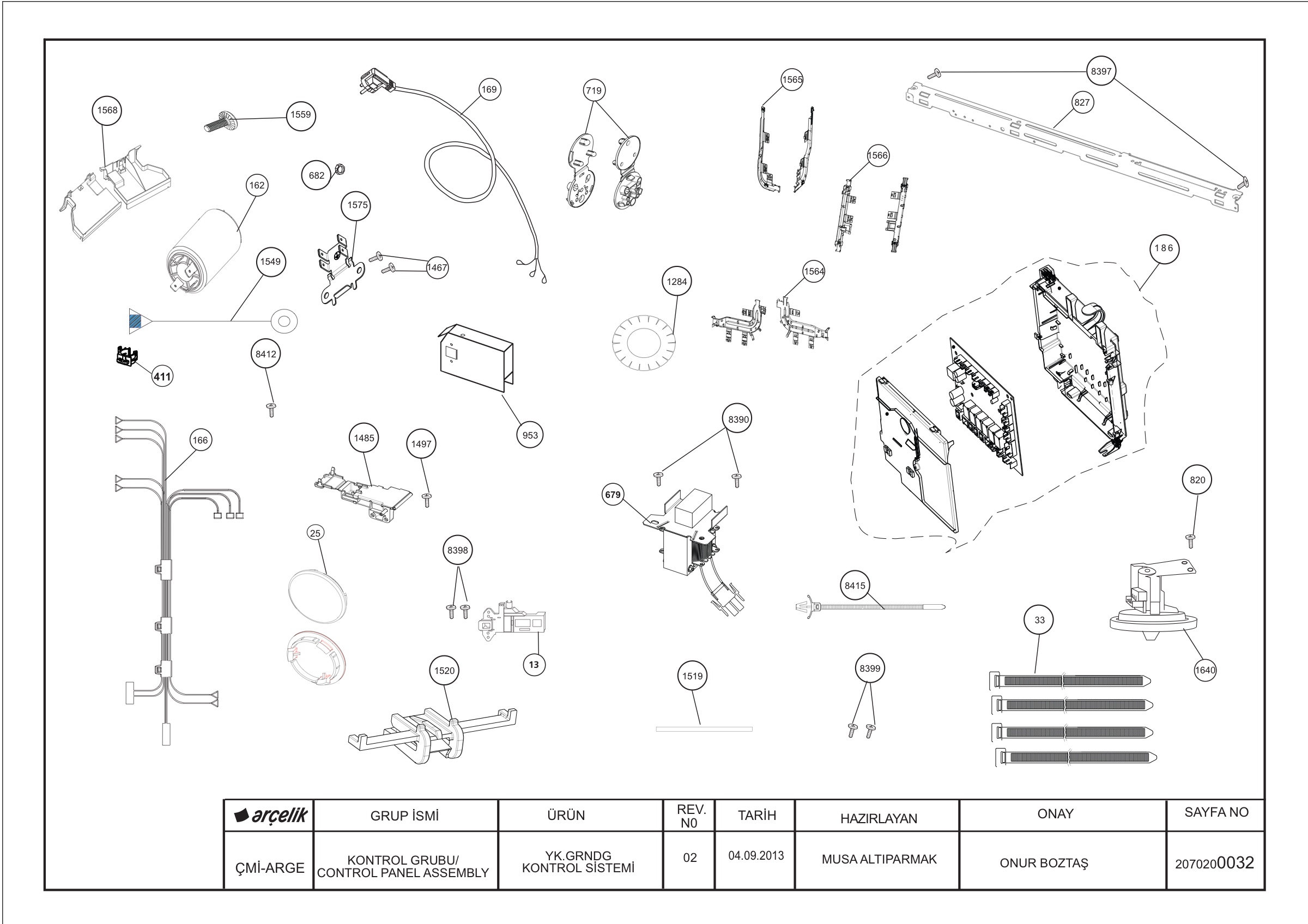 CONTROL PANEL ASSEMBLY DRYER WASHING MACHINE