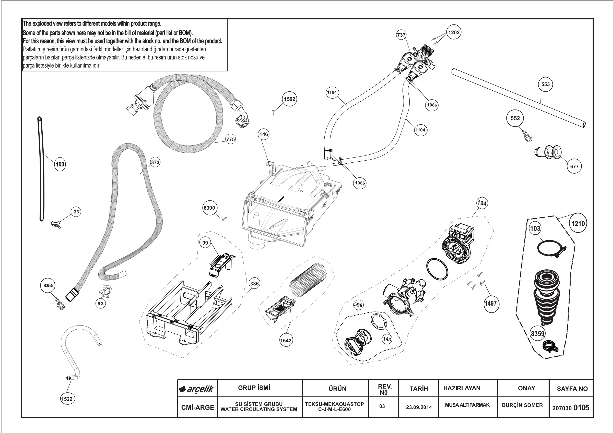 WATER CIRCULATING SYSTEM MEKAQUASTOP-C-J-M-L-E600_REV02