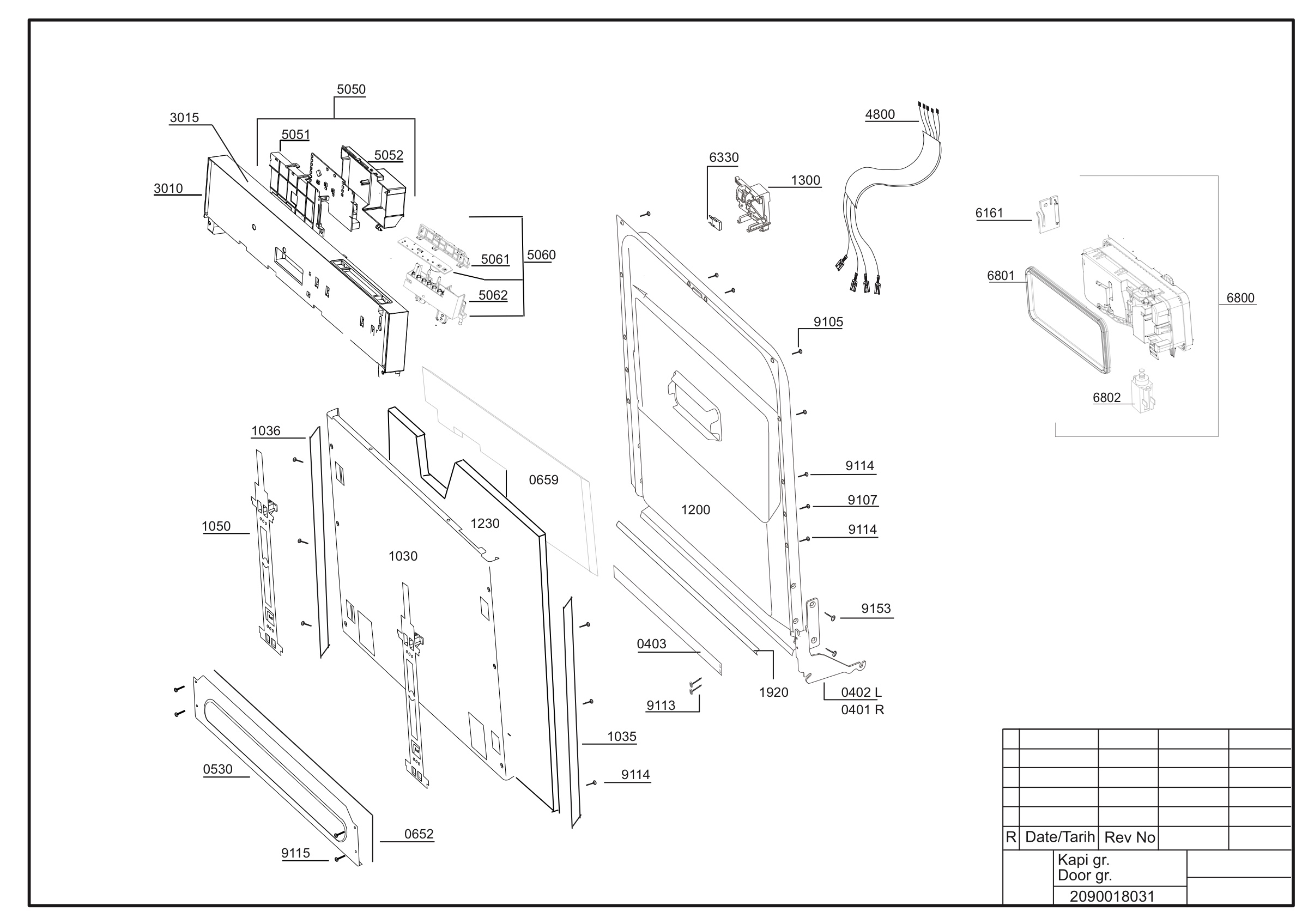 Exploded view (Door-Panel Group)