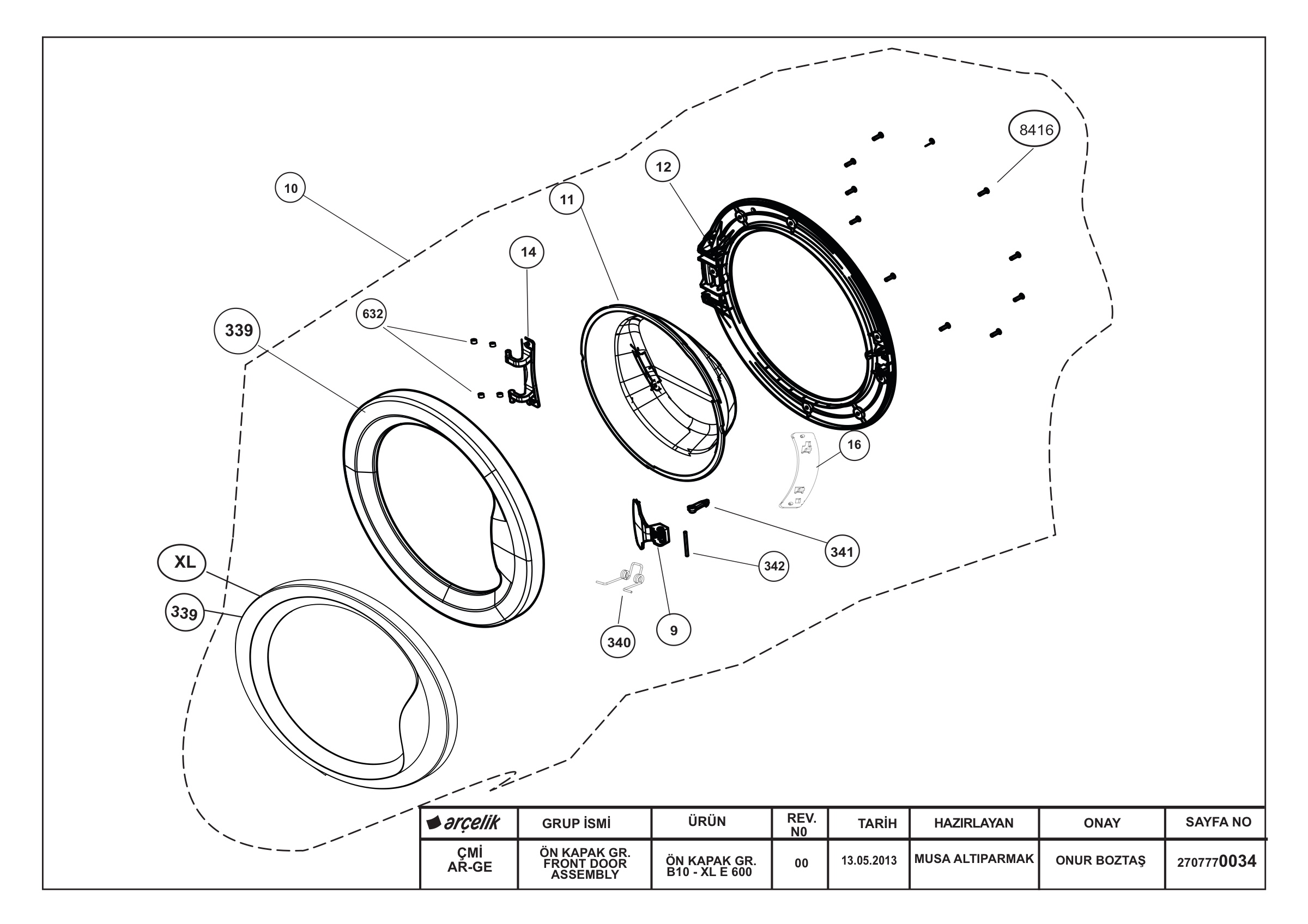 FRONT DOOR PANEL ASSEMBLY E600_REV00