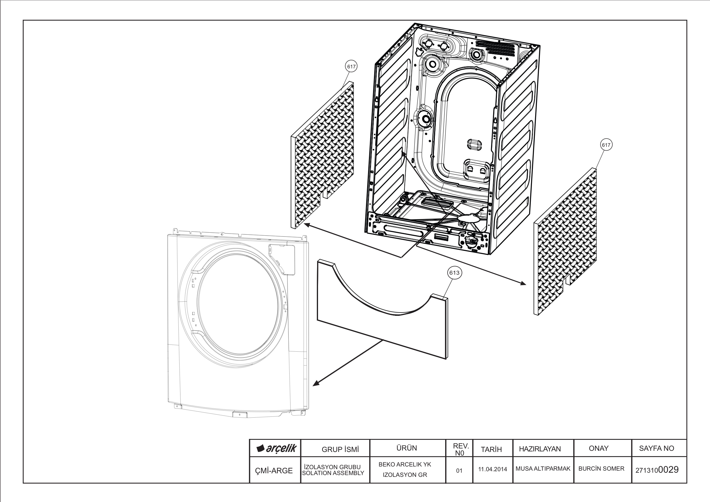 ISOLATION ASSEMBLY DRYER WASHING MACHINE