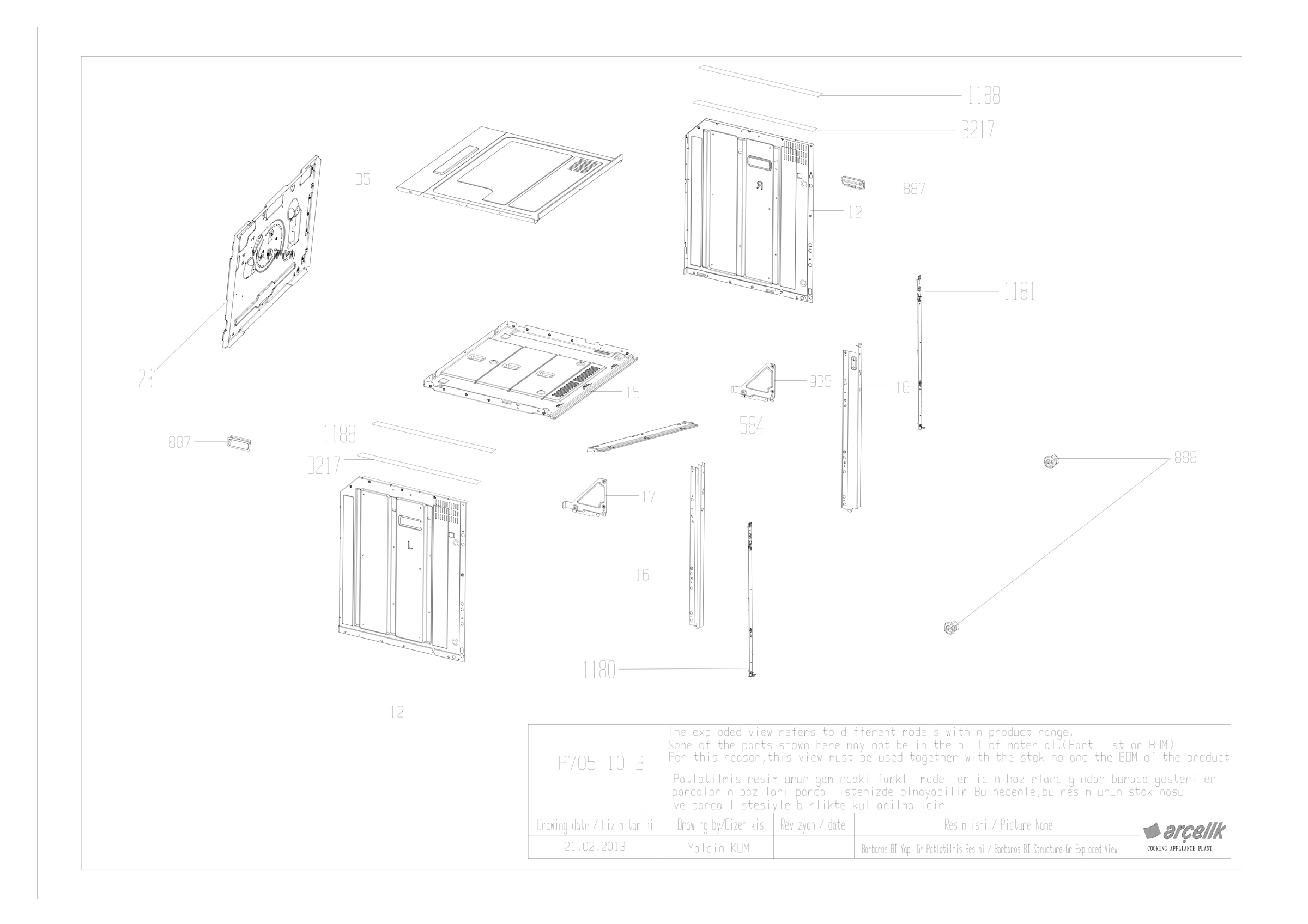 BARBAROS BI STRUCTURE GR EXPLODED VIEW