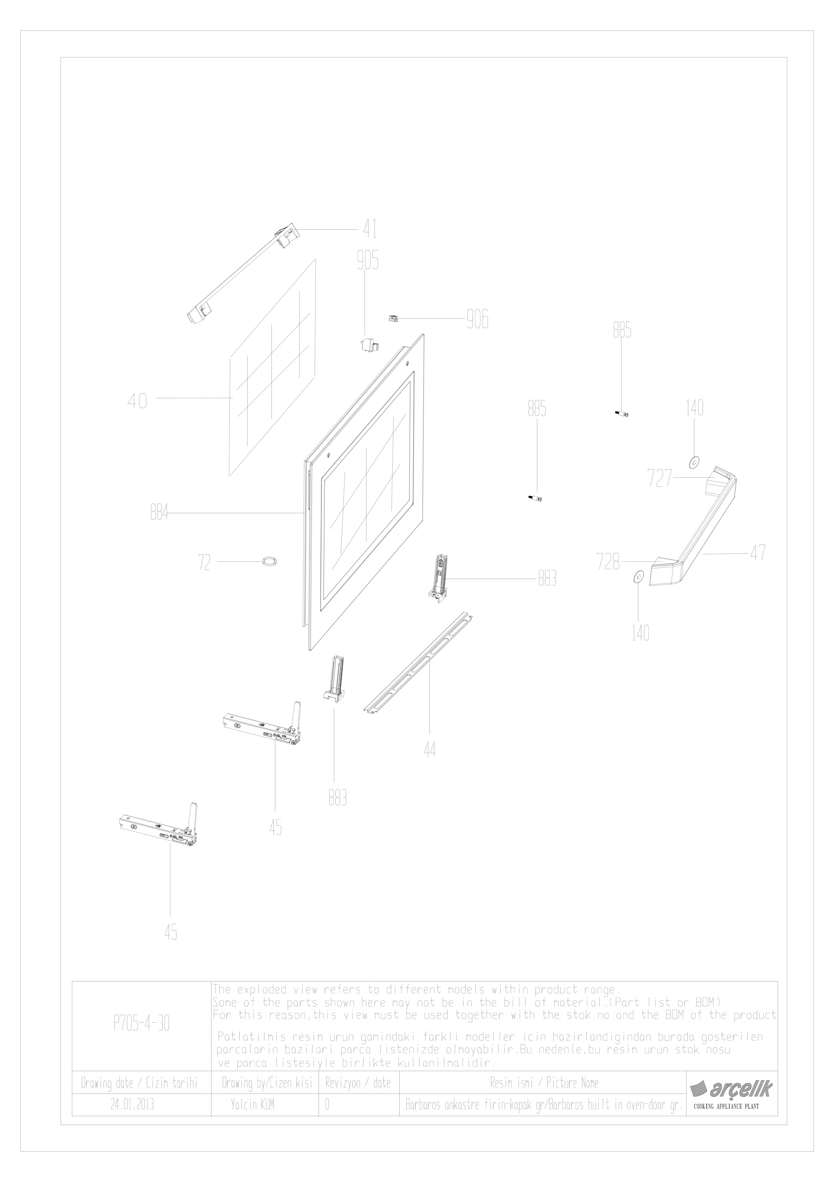 BARBAROS BI DOOR GR EXPLODED VIEW