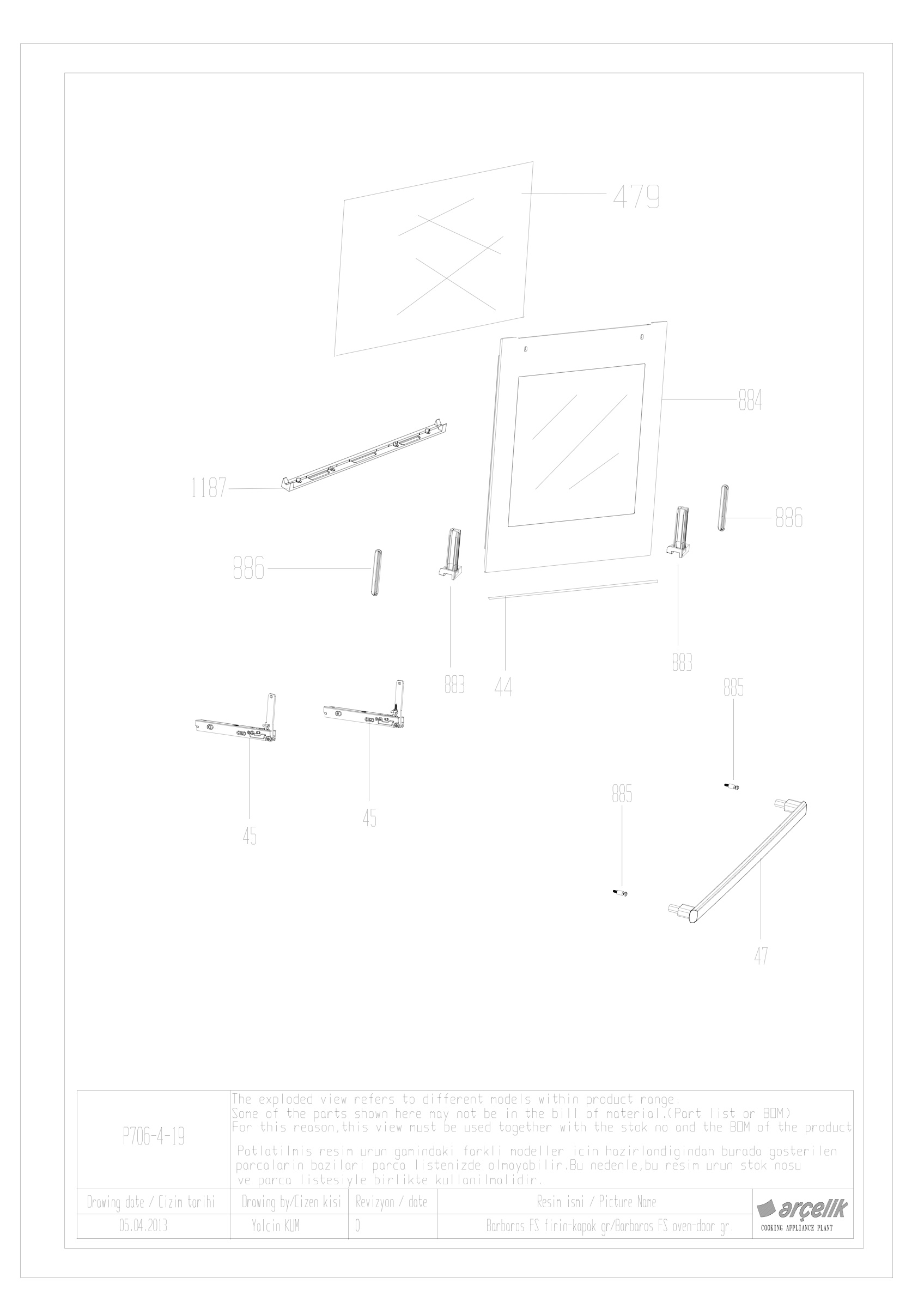 BARBAROS FS FRONT DOOR GR EXPLODED VIEW