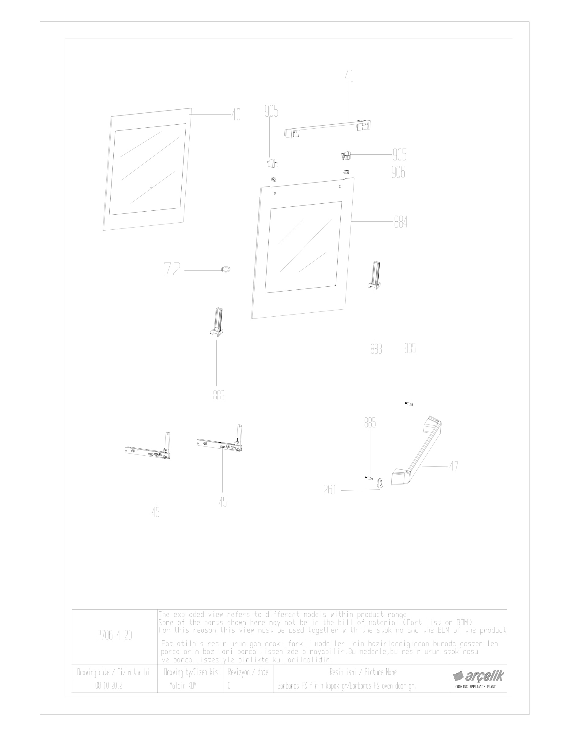 BARBAROS FS FRONT DOOR GR EXPLODED VIEW