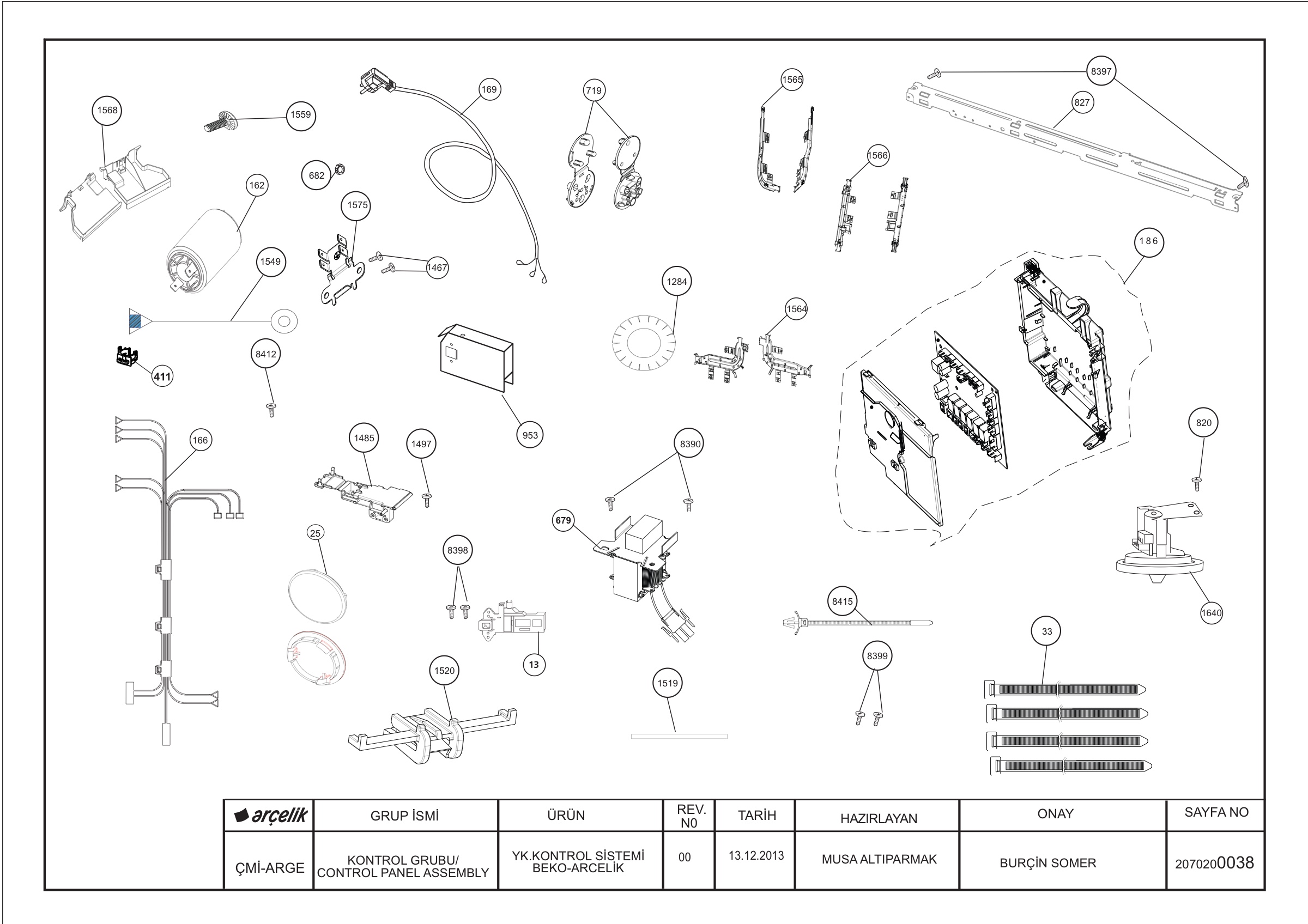 CONTROL PANEL ASSEMBLY DRYER WASHING MACHINE
