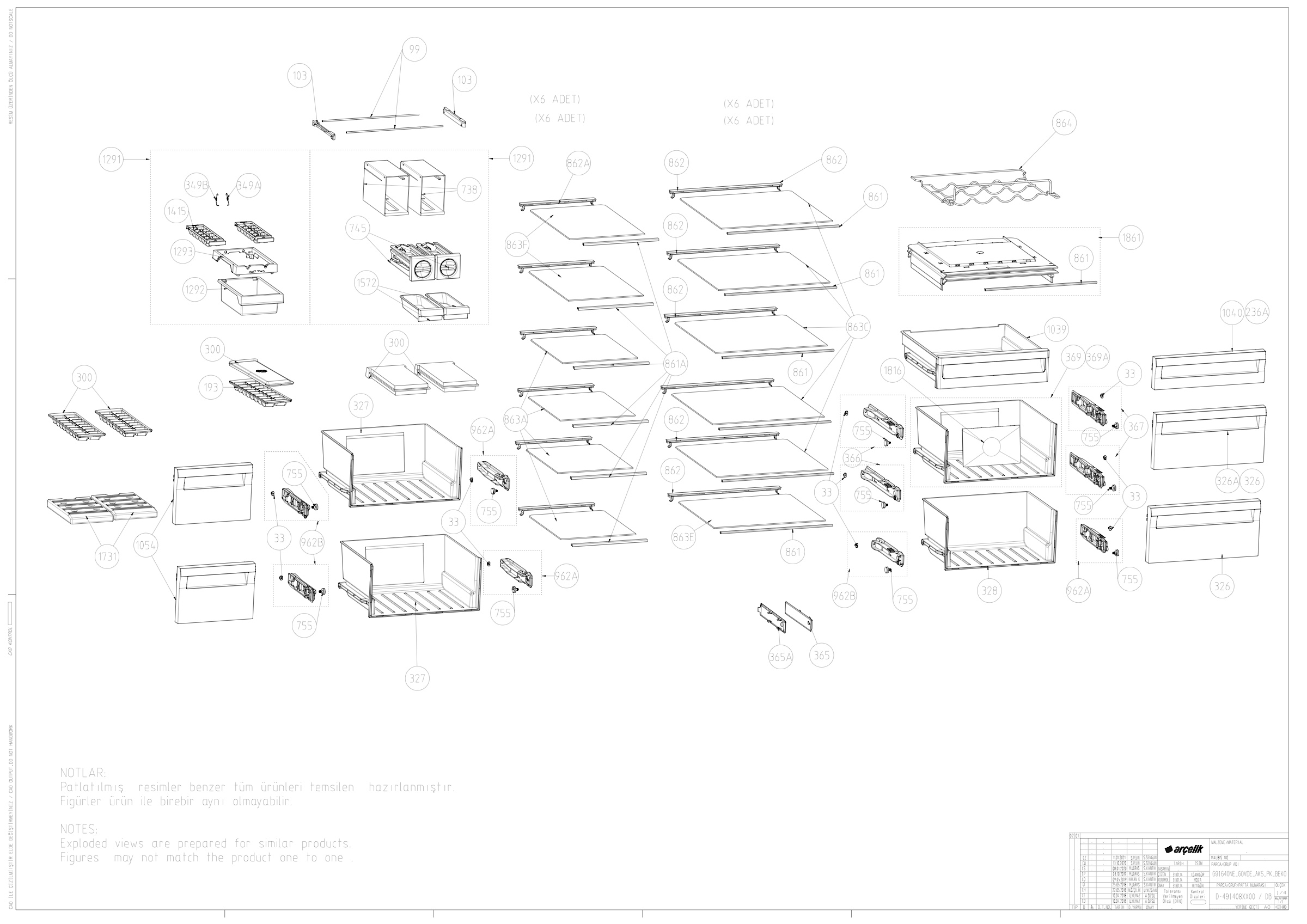 CABINET ACCESSORIES ASSY.
