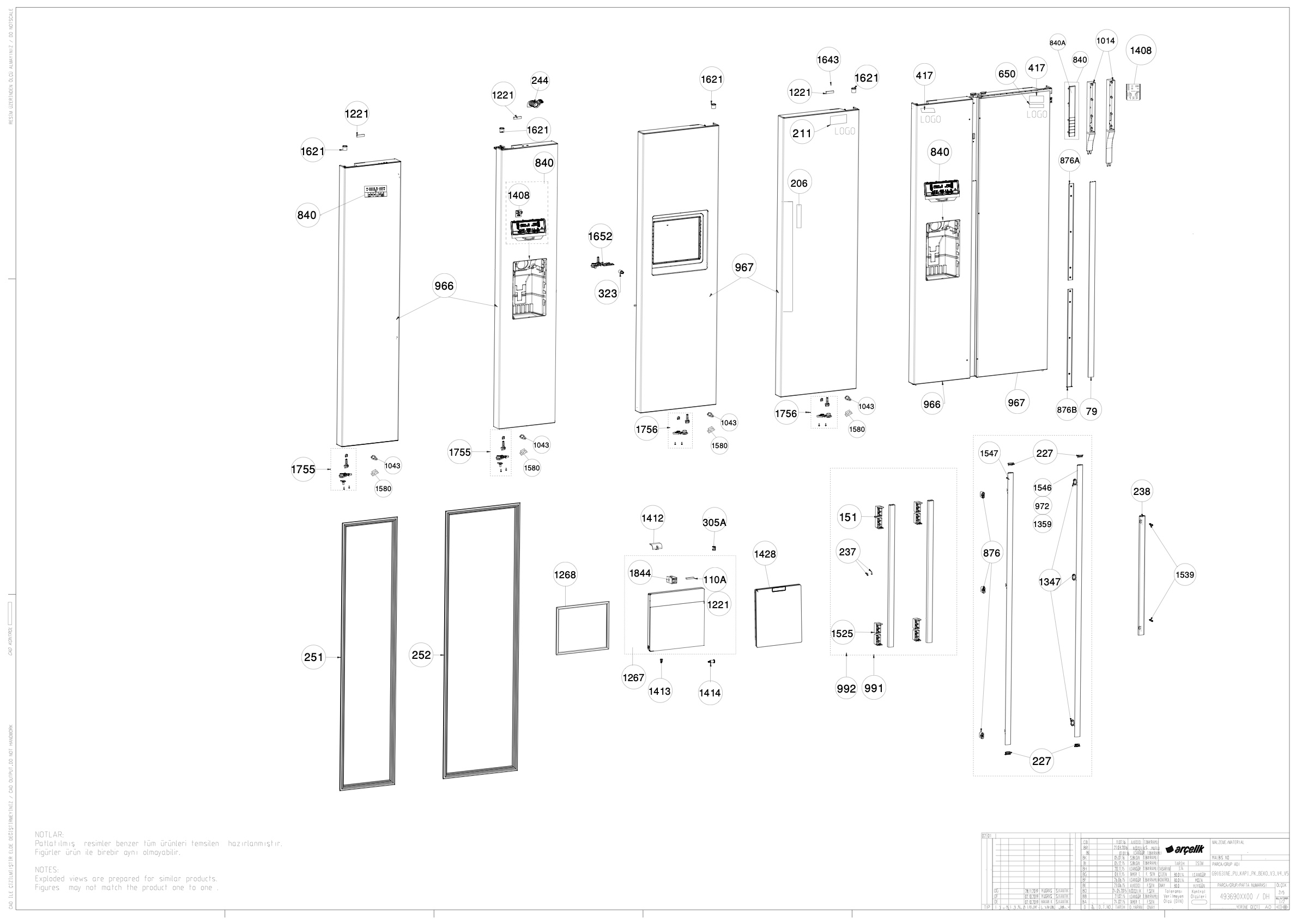 Beko Fridge & Freezer ASP341X (7287548785) Spares