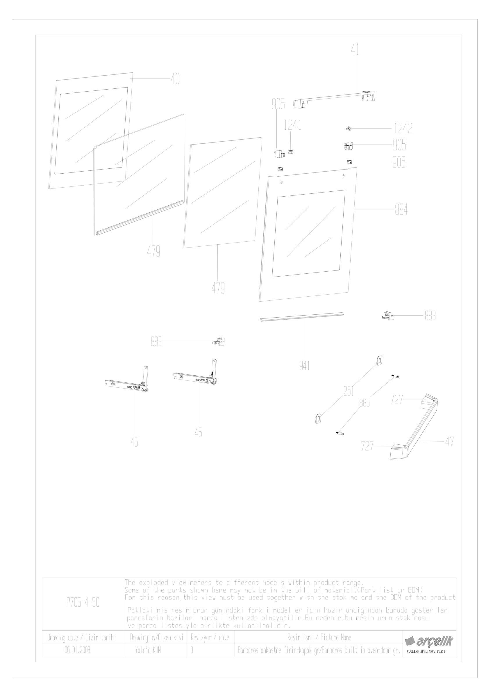 BARBAROS BI ON KAPAK GR EXPLODED VIEW