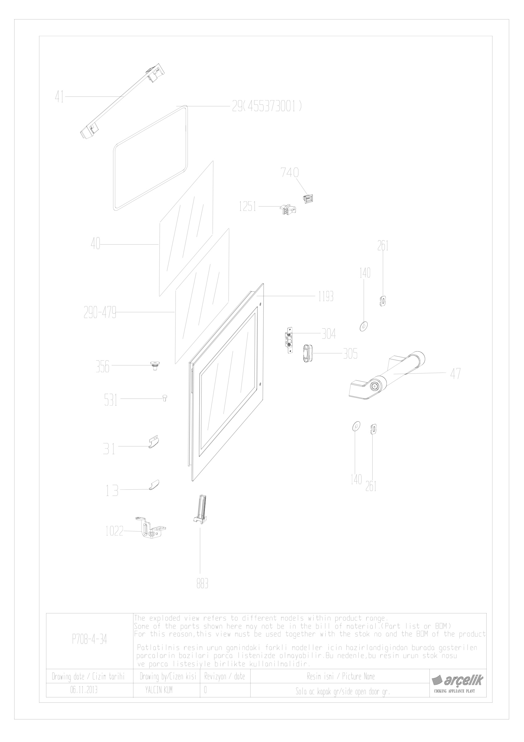 BARBAROS DOUBLE BOTTOM FRONT DOOR GR
