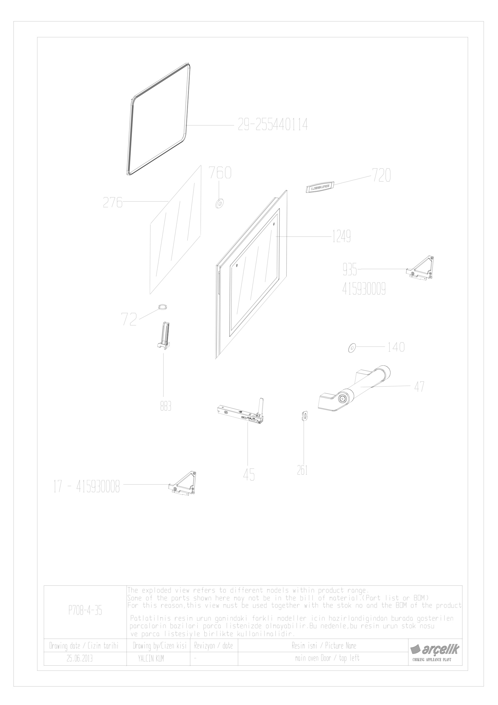BARBAROS DOUBLE TOP FRONT DOOR GR