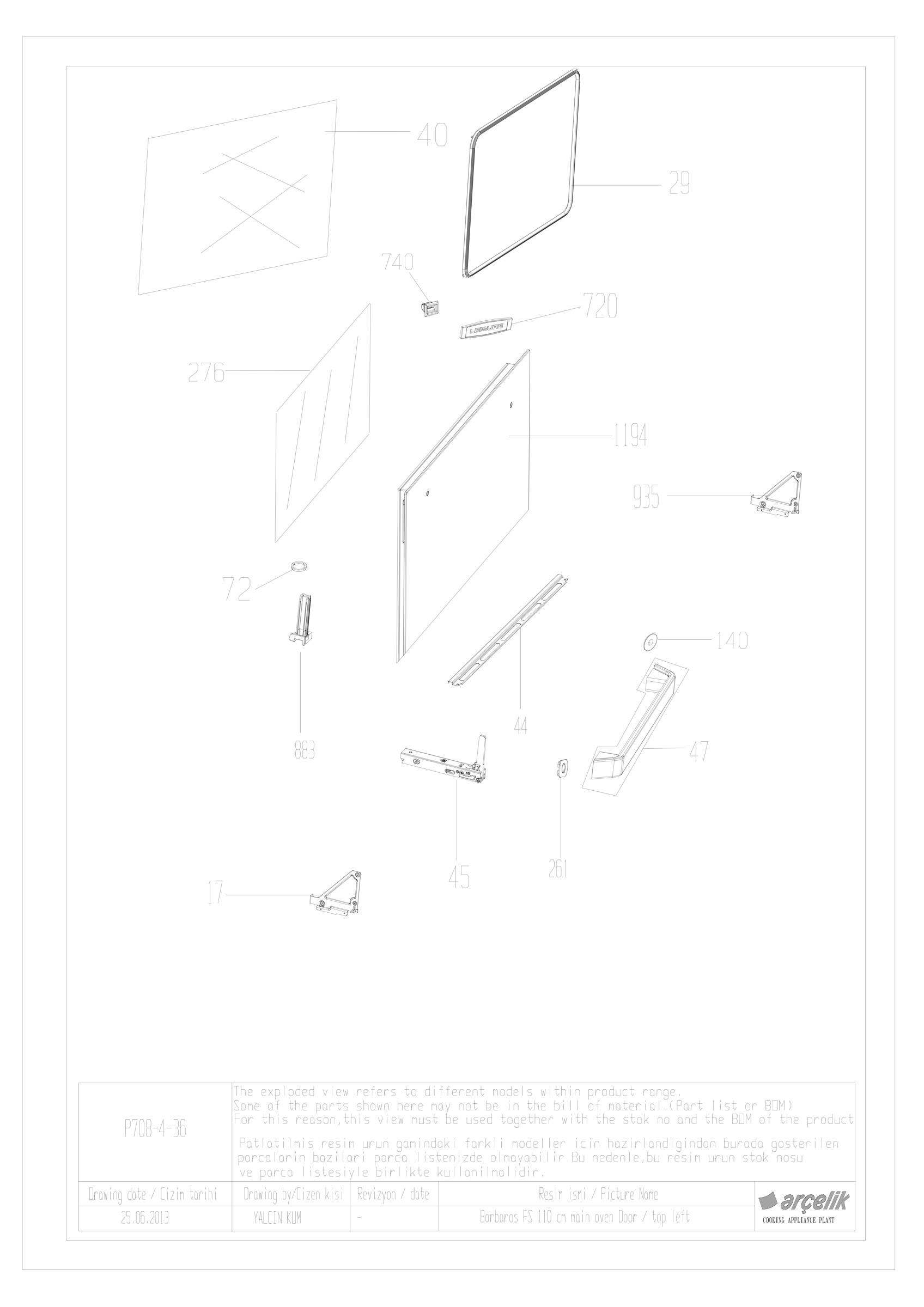 BARBAROS FS DOUBLE TOP FRONT DOOR GR