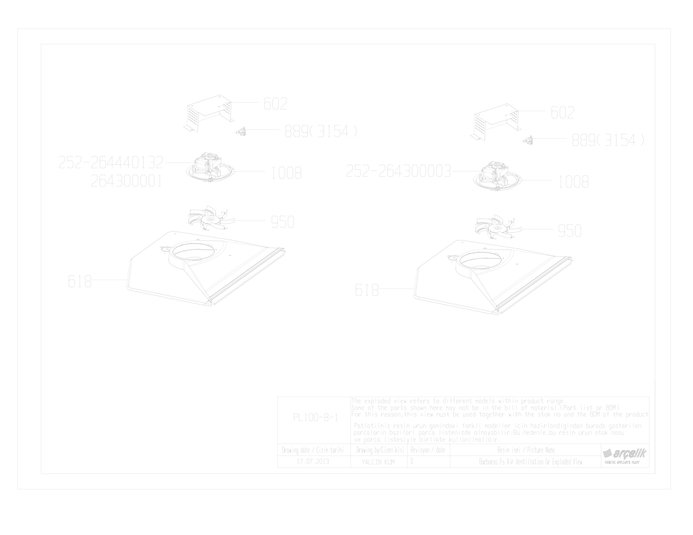 100CM BARBAROS FS AIR VENTILLATION GR EXPLODED VIEW
