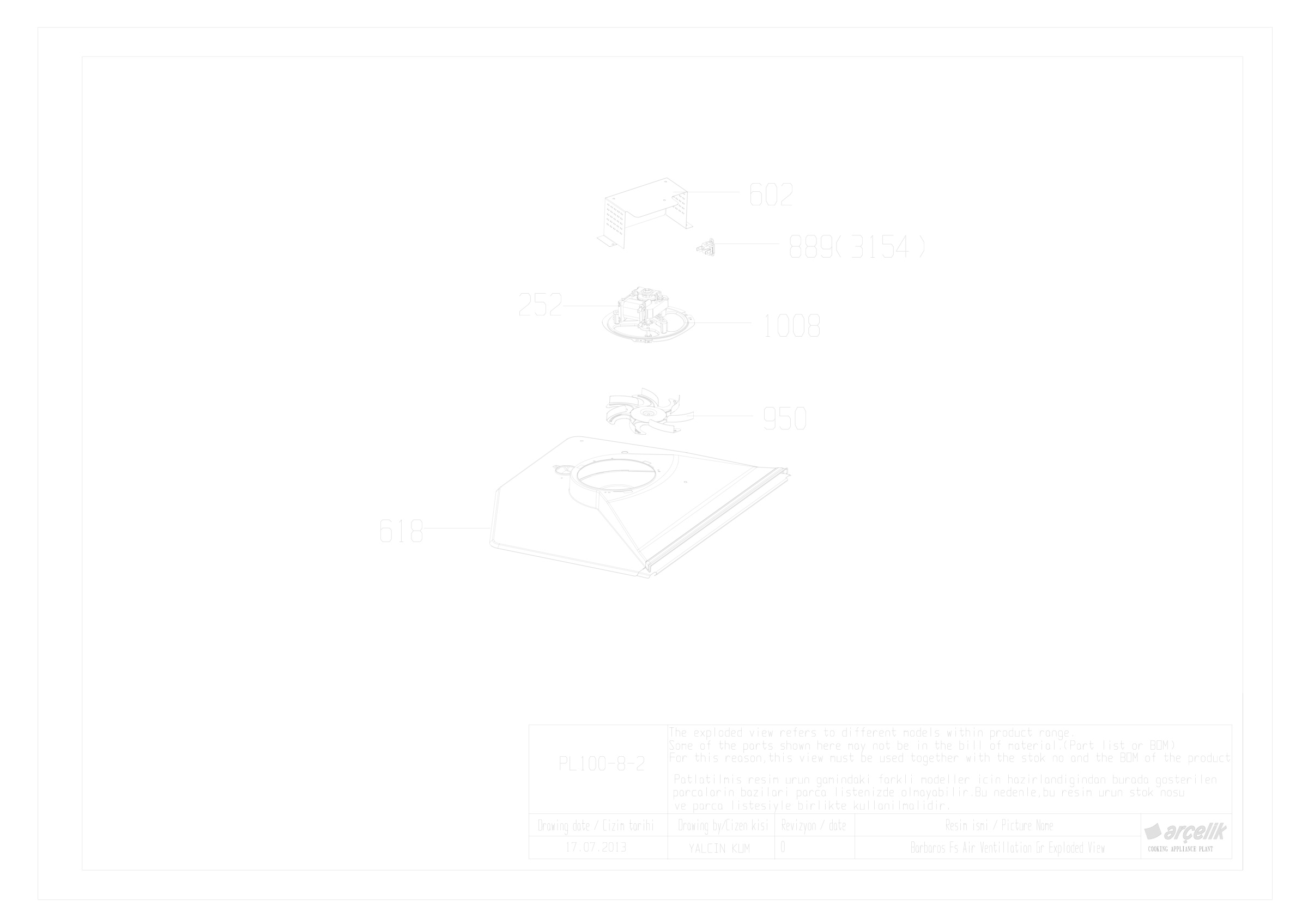 100CM AIR VENTILATION GR EXPLODED VIEW