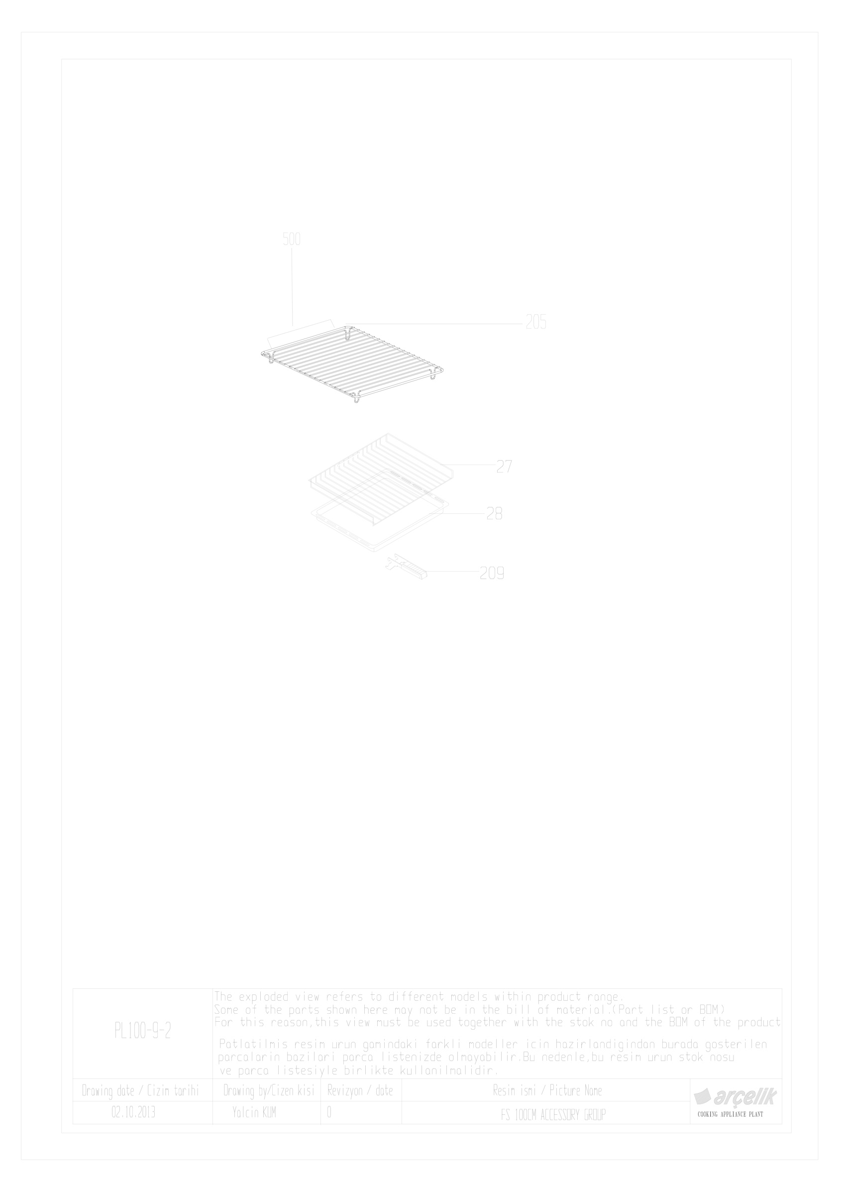 100CM ACCESSORY GR EXPLODED VIEW