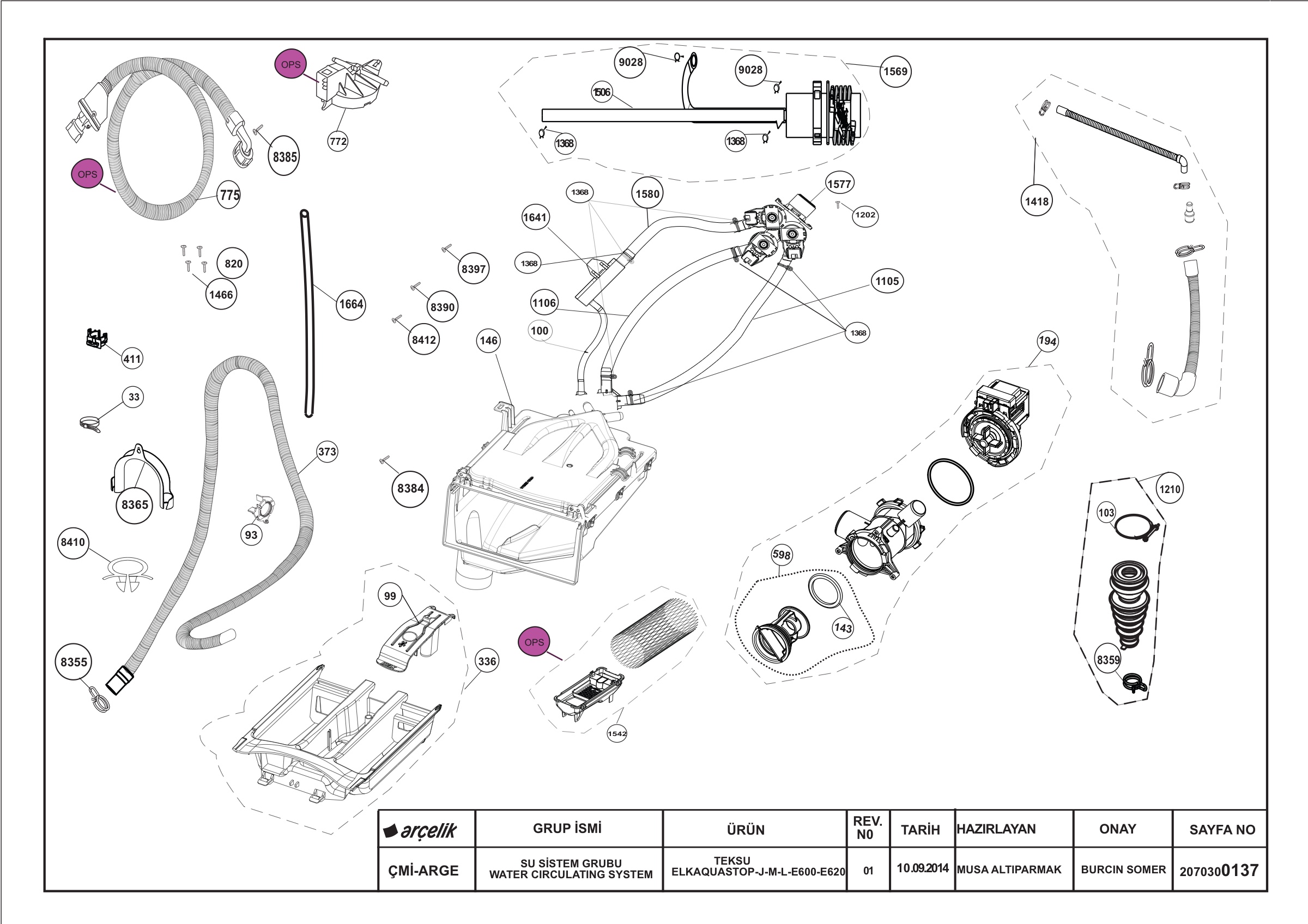 WATER CIRCULATING SYSTEM_ELKAQUASTOP-J-M-L-E600-E620_STEAM-REV01