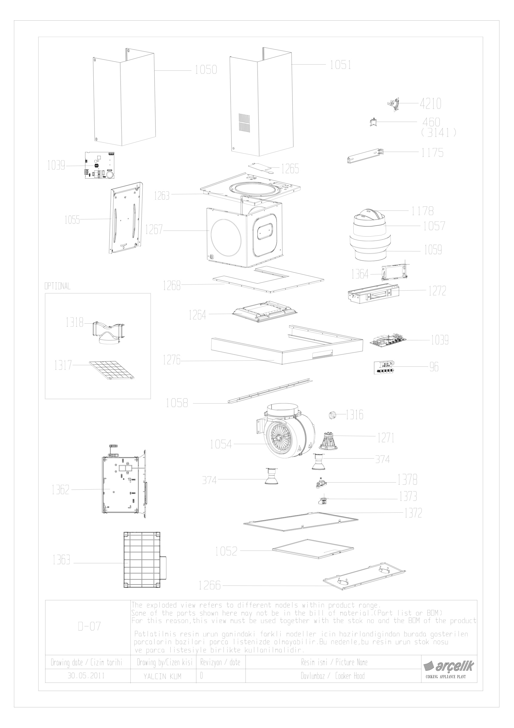 T-TIPI HOOD GR EXPLODED VIEW