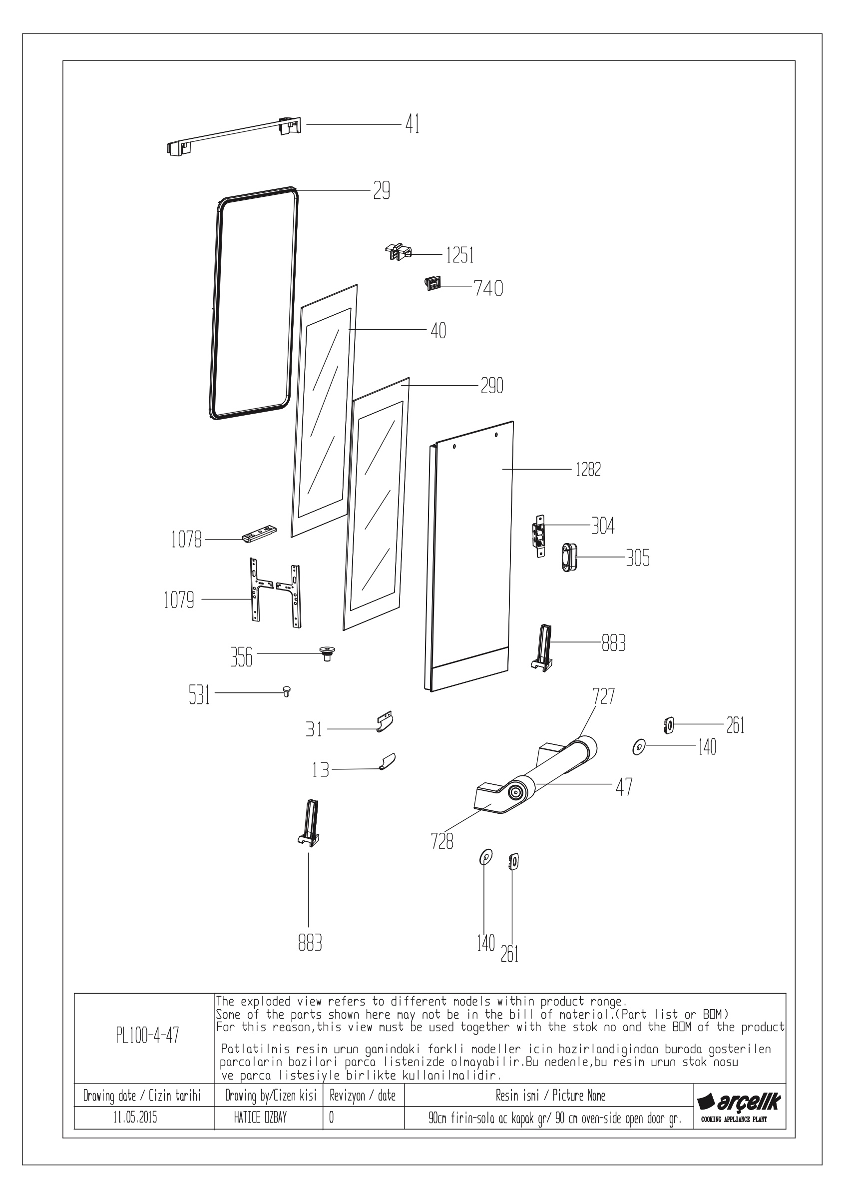 90Cm RIGHT DOOR GROUP_40cm
